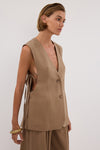 LISE TAN LOW CUT VEST