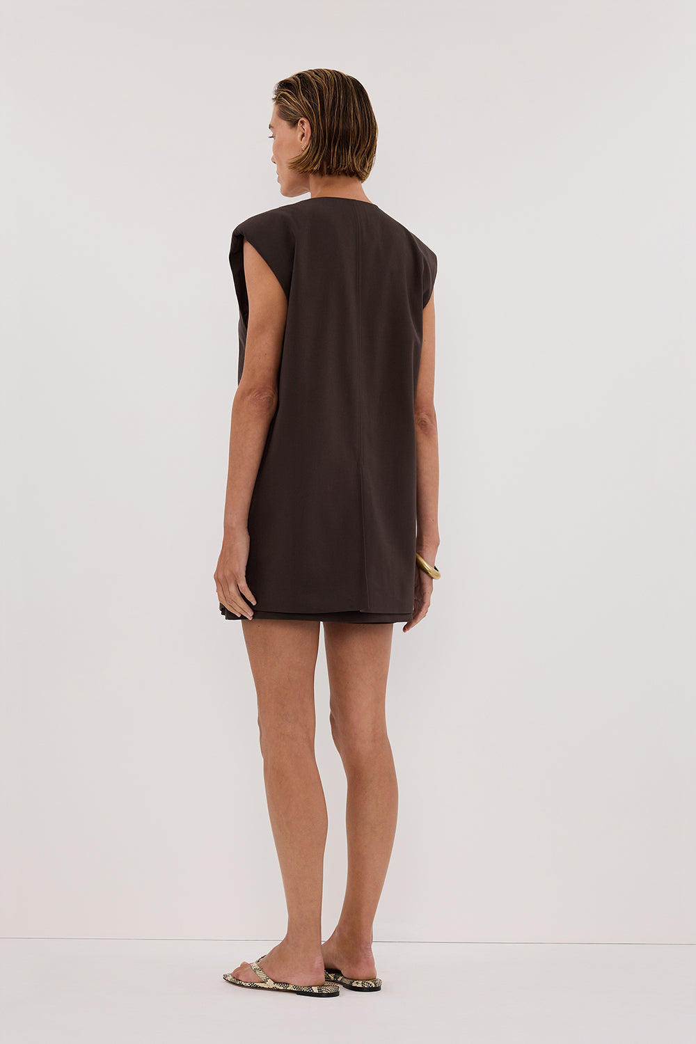 OLIVER BITTER CHOC OVERSIZED VEST