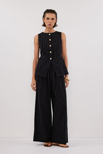 Stas wearing BOSTON STRIPE VEST