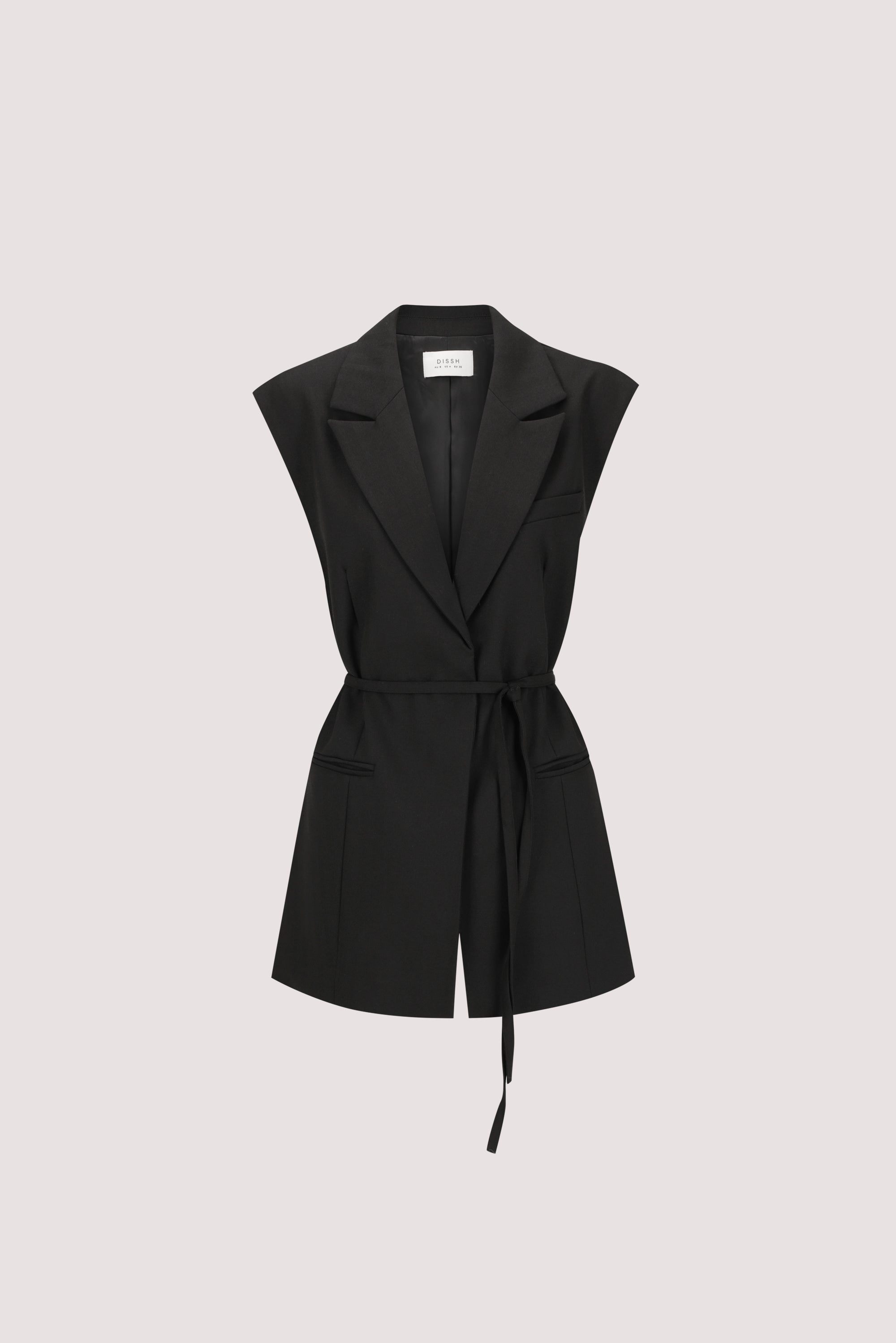 CYRUS BLACK WRAP VEST – DISSH