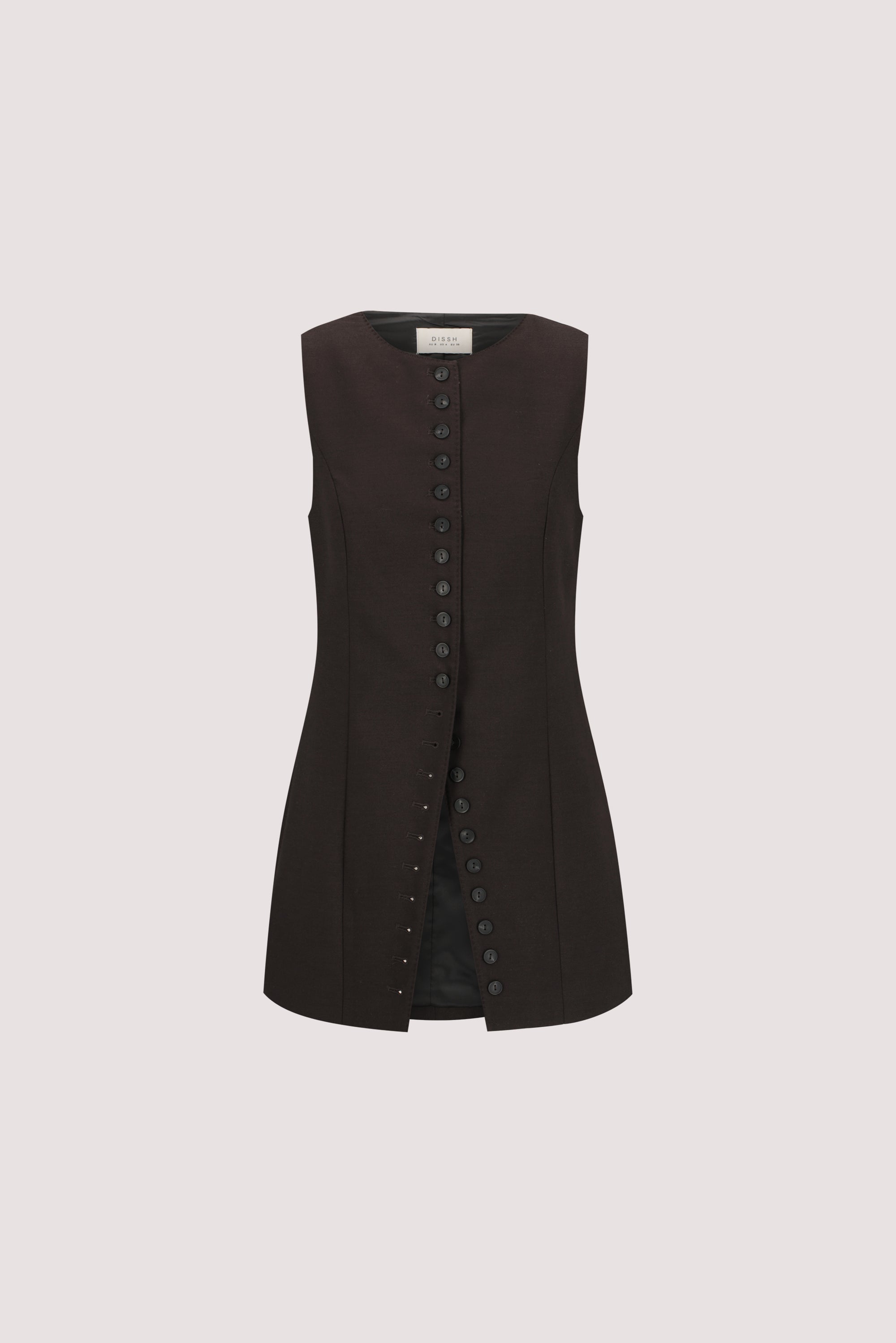 MONIQUE PEAT CHOC TAILORED VEST