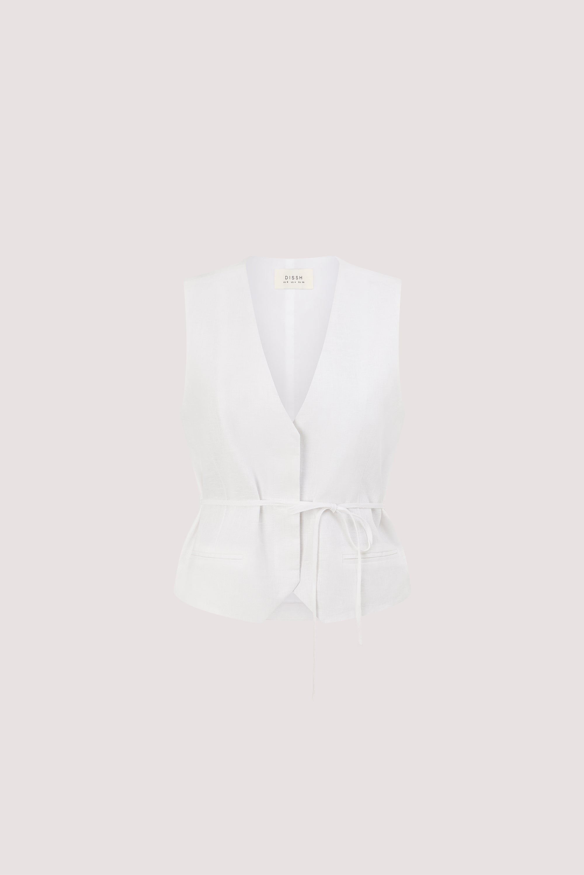 WINONA WHITE LINEN VEST