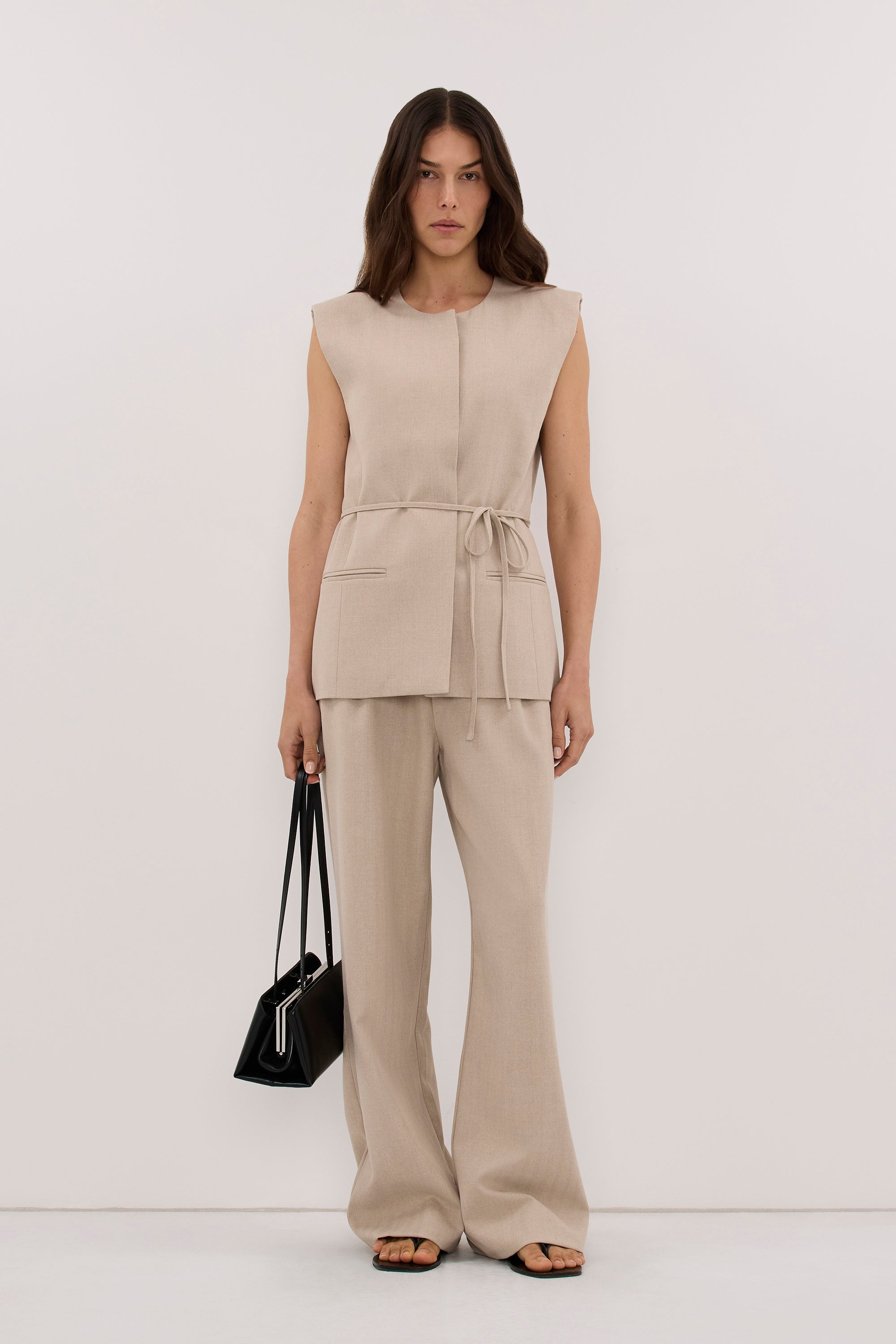 TRINITY OAT TAILORED VEST