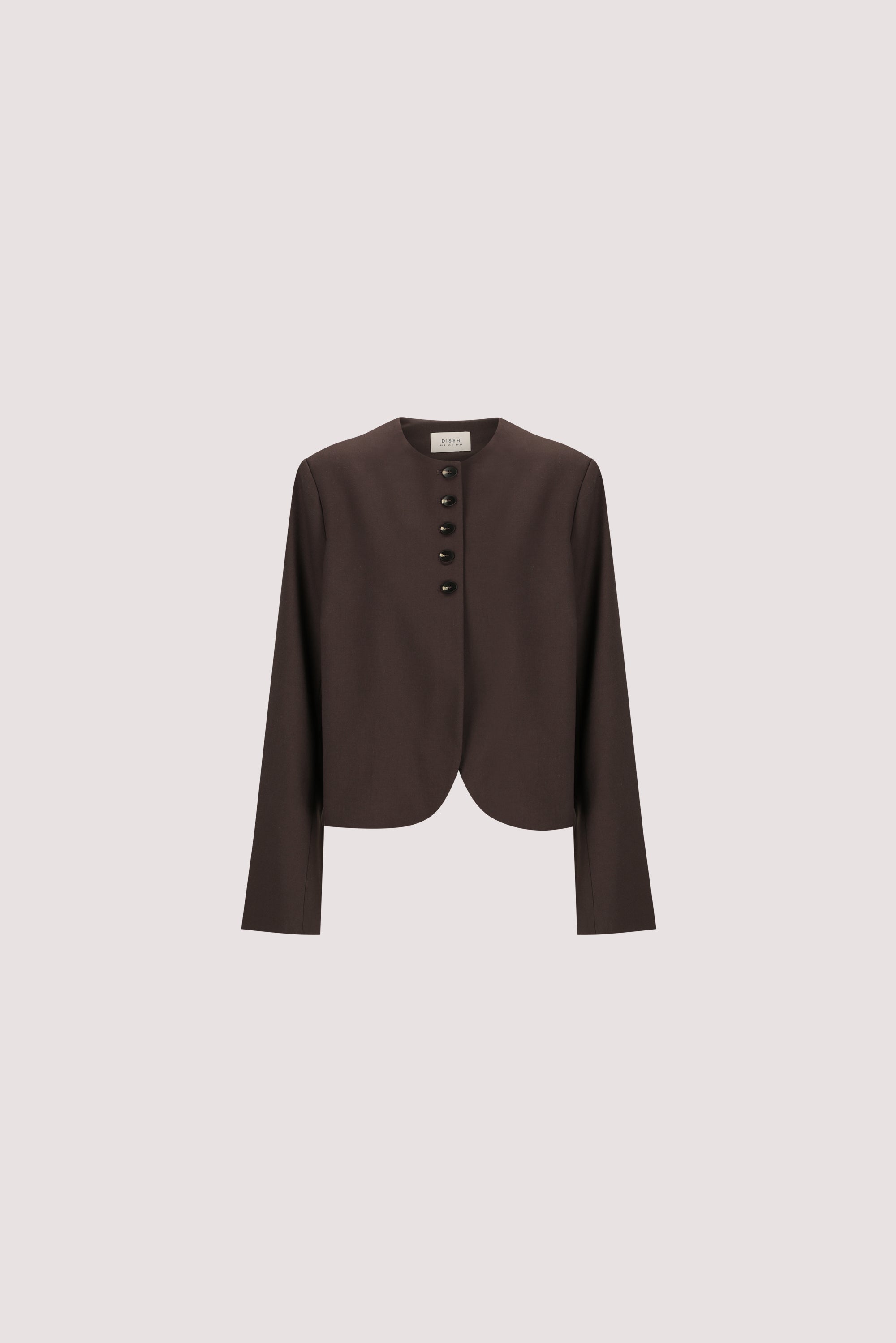 RYAN BITTER CHOC OVERSIZED CROPPED BLAZER