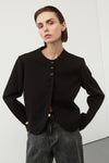 RYAN BLACK CROPPED BLAZER