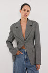 MERRITT CHARCOAL CINCHED BLAZER