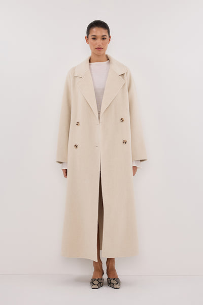 Aude wearing YORK BONE OVERSIZED WOOL COAT