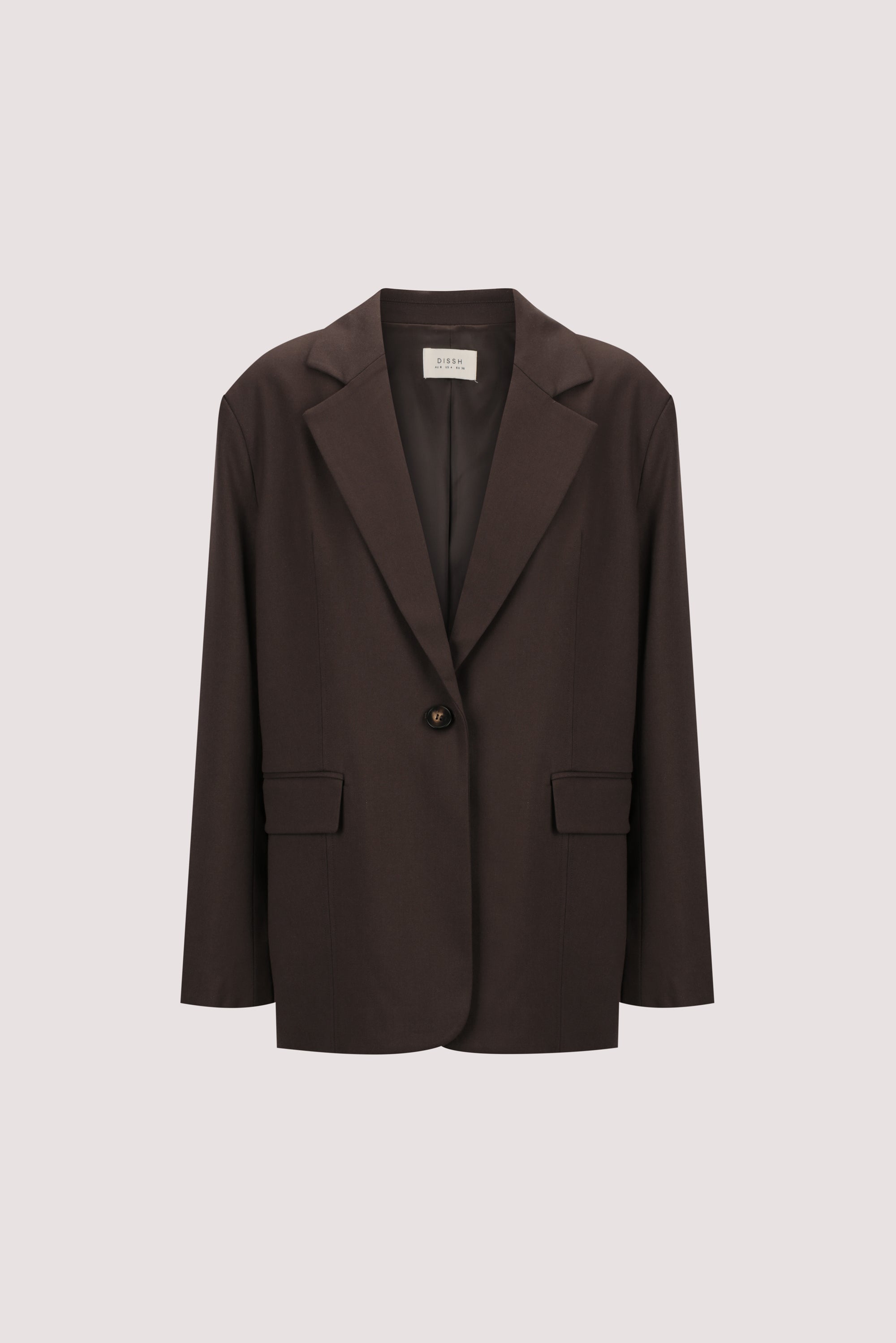 EDEN BITTER CHOC OVERSIZED BOXY BLAZER