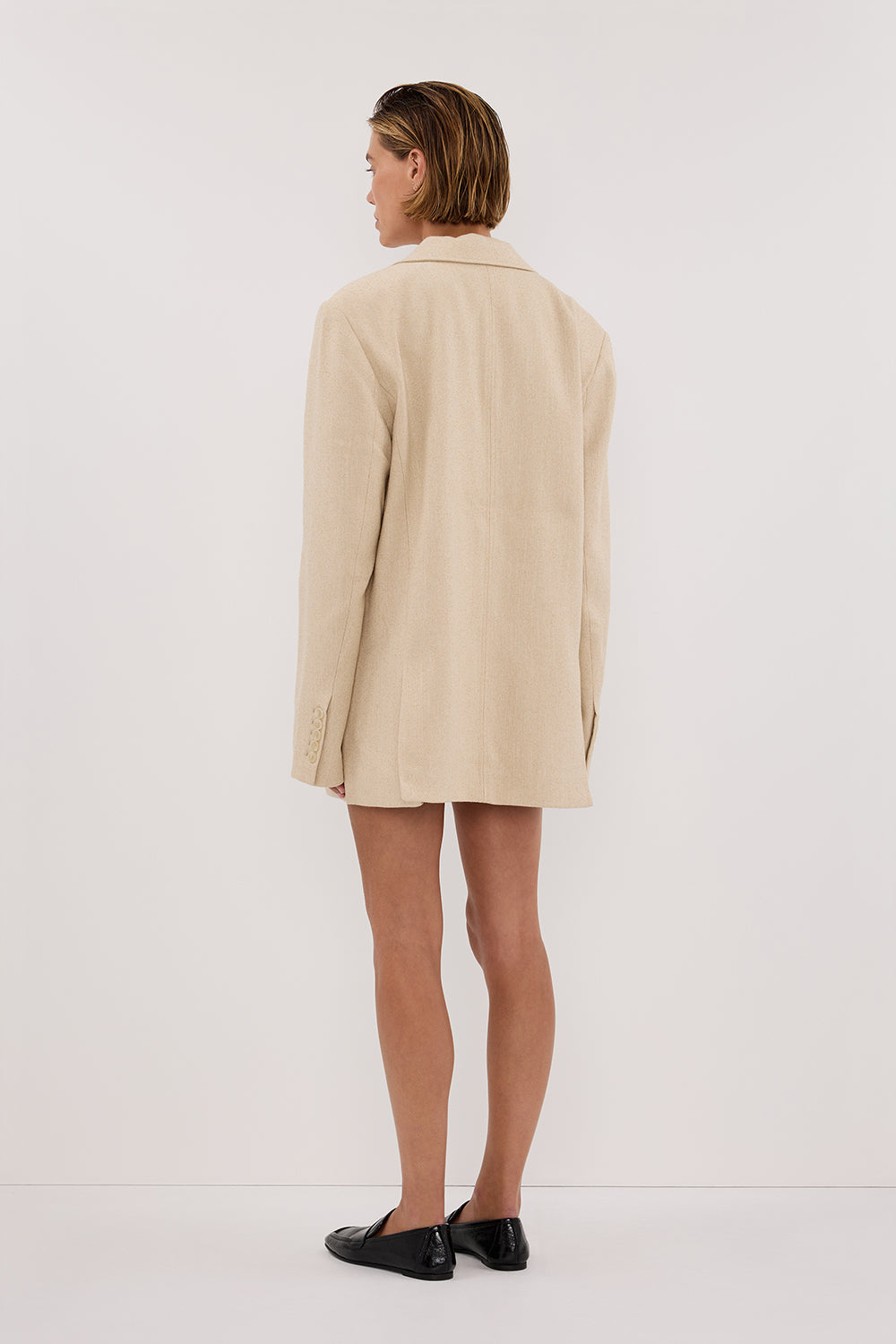 FRANKIE OAT OVERSIZED TWEED BOYFRIEND BLAZER