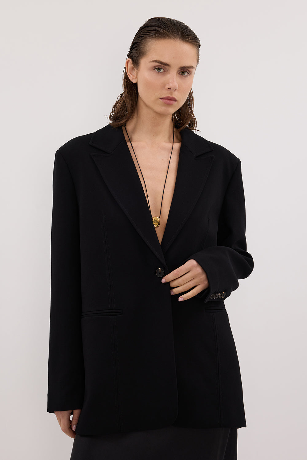 WESTWOOD BLACK OVERSIZED BOYFRIEND BLAZER