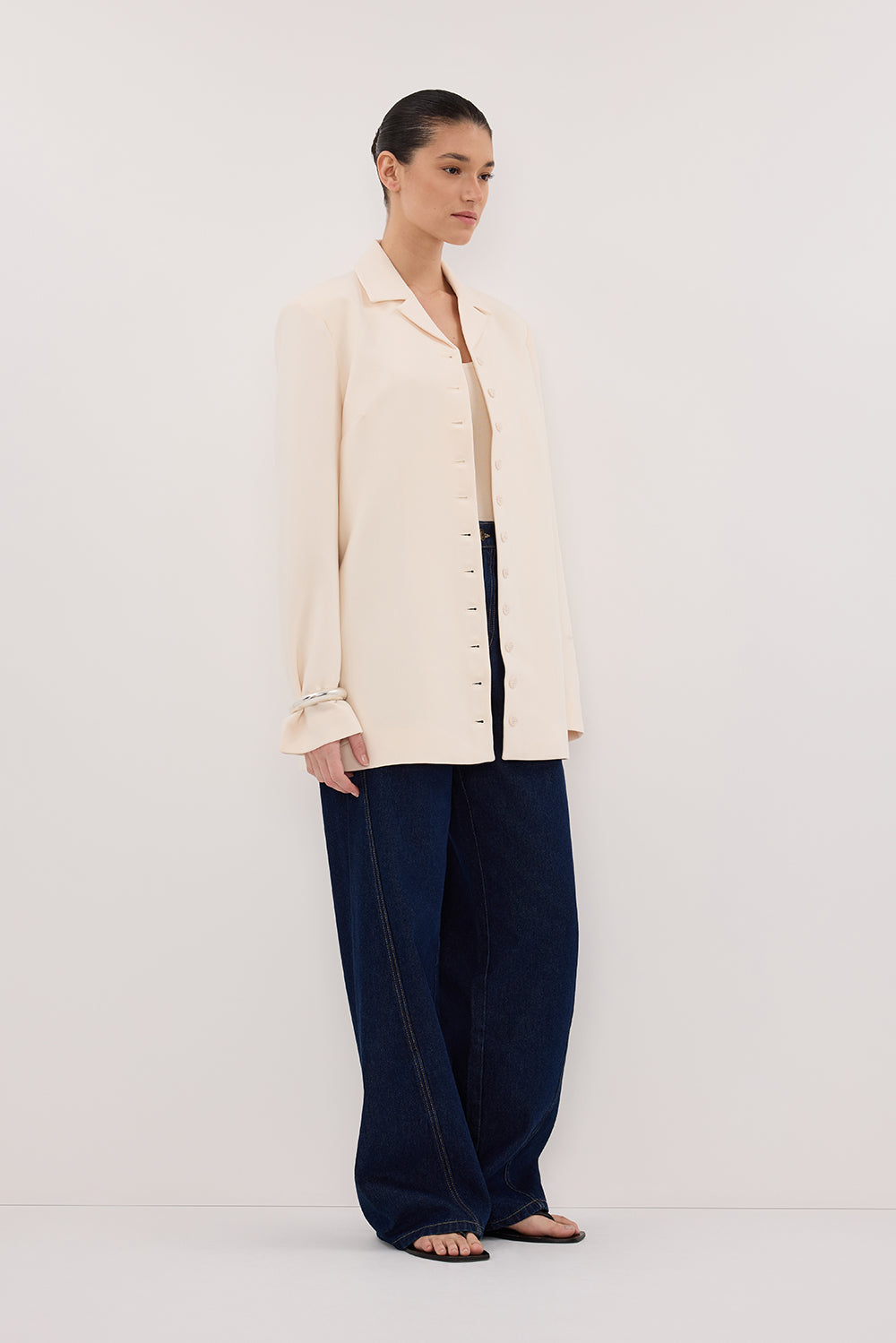 RYKER CREAM OVERSIZED BLAZER