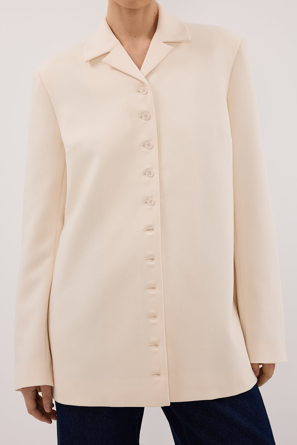 RYKER CREAM OVERSIZED BLAZER