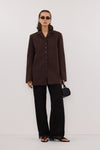 RYKER DARK CHOC OVERSIZED BLAZER