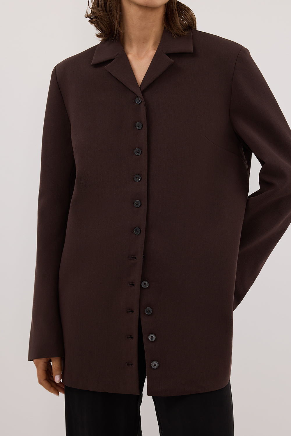 RYKER DARK CHOC OVERSIZED BLAZER