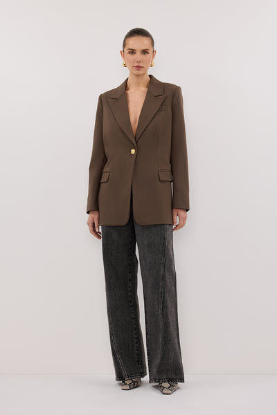 Stas wearing COHEN CLOVER CINCHED BLAZER