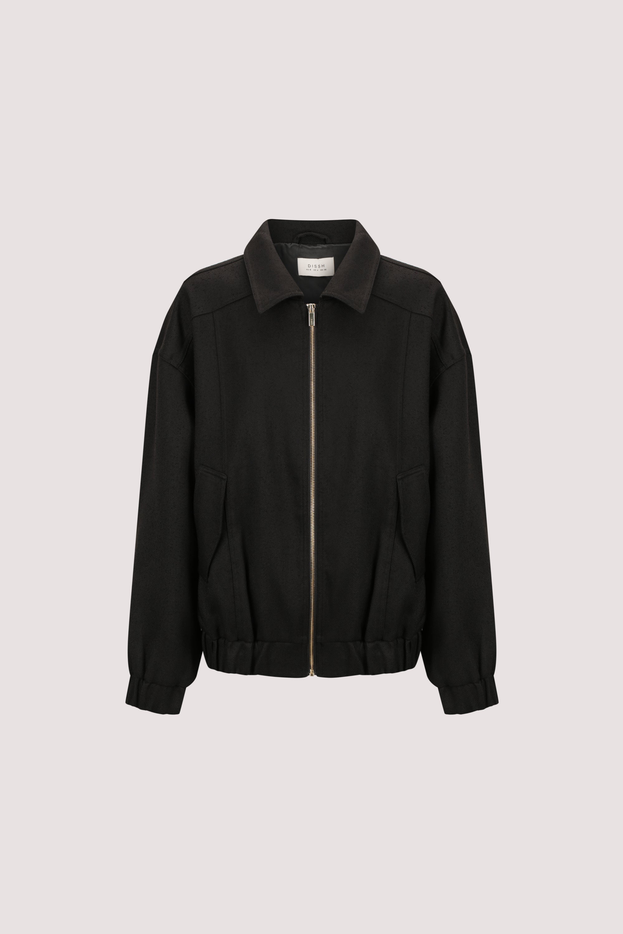 FRANKIE BLACK TWEED BOMBER JACKET – DISSH