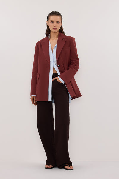 Stas wearing NAOMI SAHARA OVERSIZED BLAZER