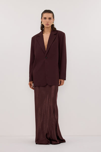 Stas wearing PRUE WALNUT OVERSIZED BLAZER