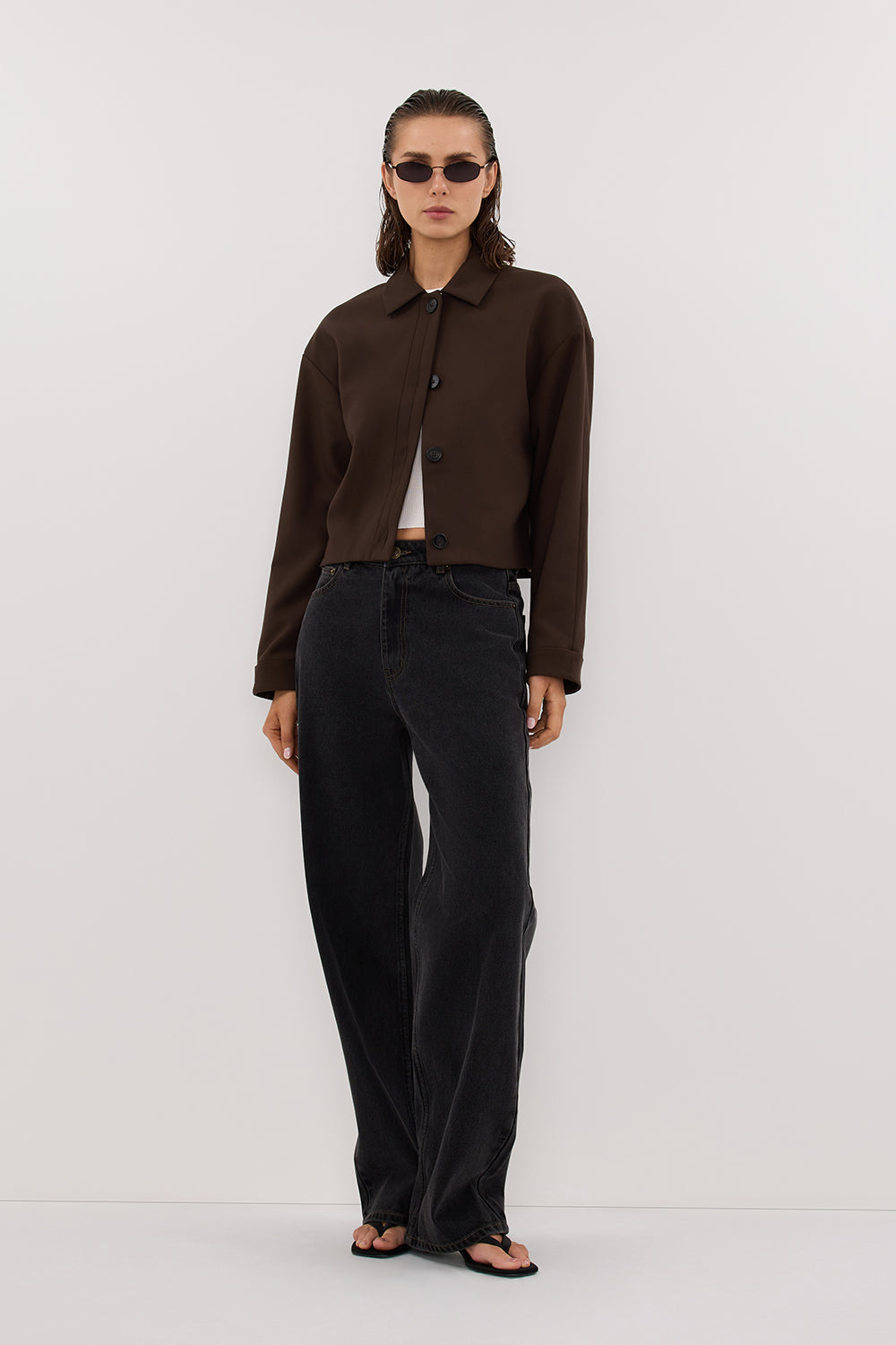 LEX DARK CLOVER CROPPED JACKET