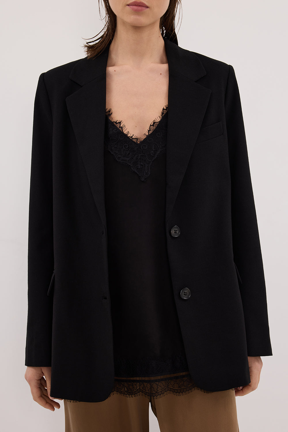 LIZA BLACK OVERSIZED BLAZER