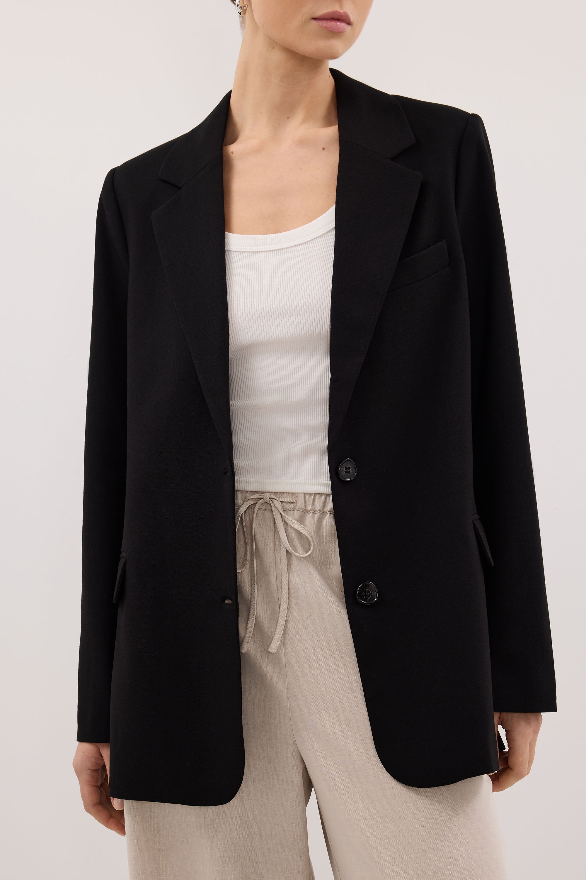 LIZA BLACK OVERSIZED BLAZER
