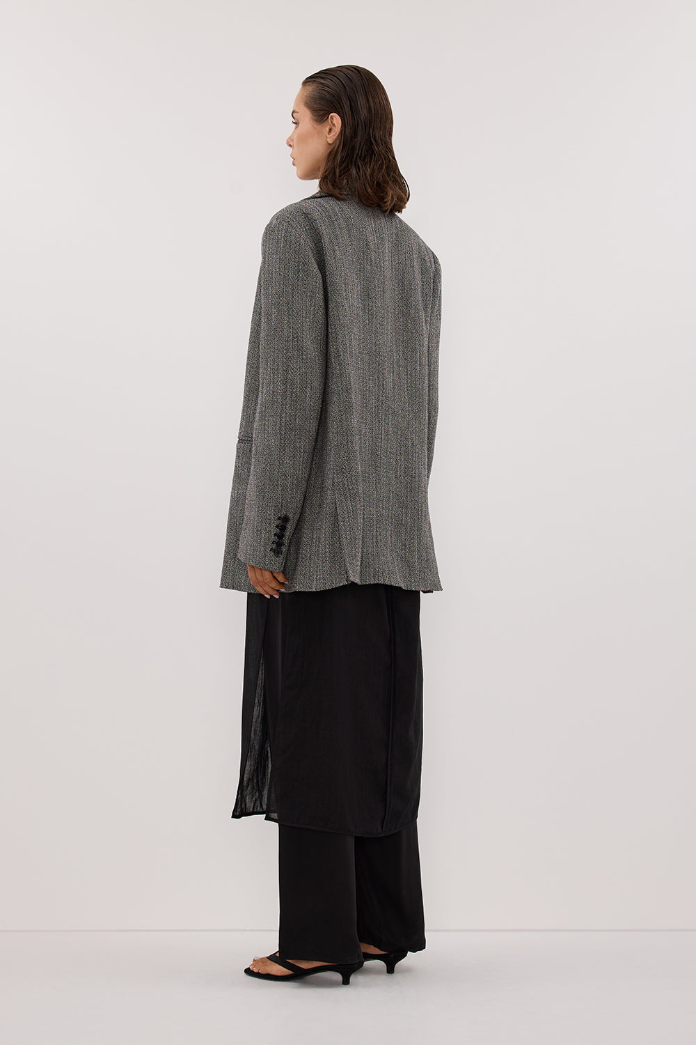 MANHATTAN CHARCOAL TWEED BLAZER