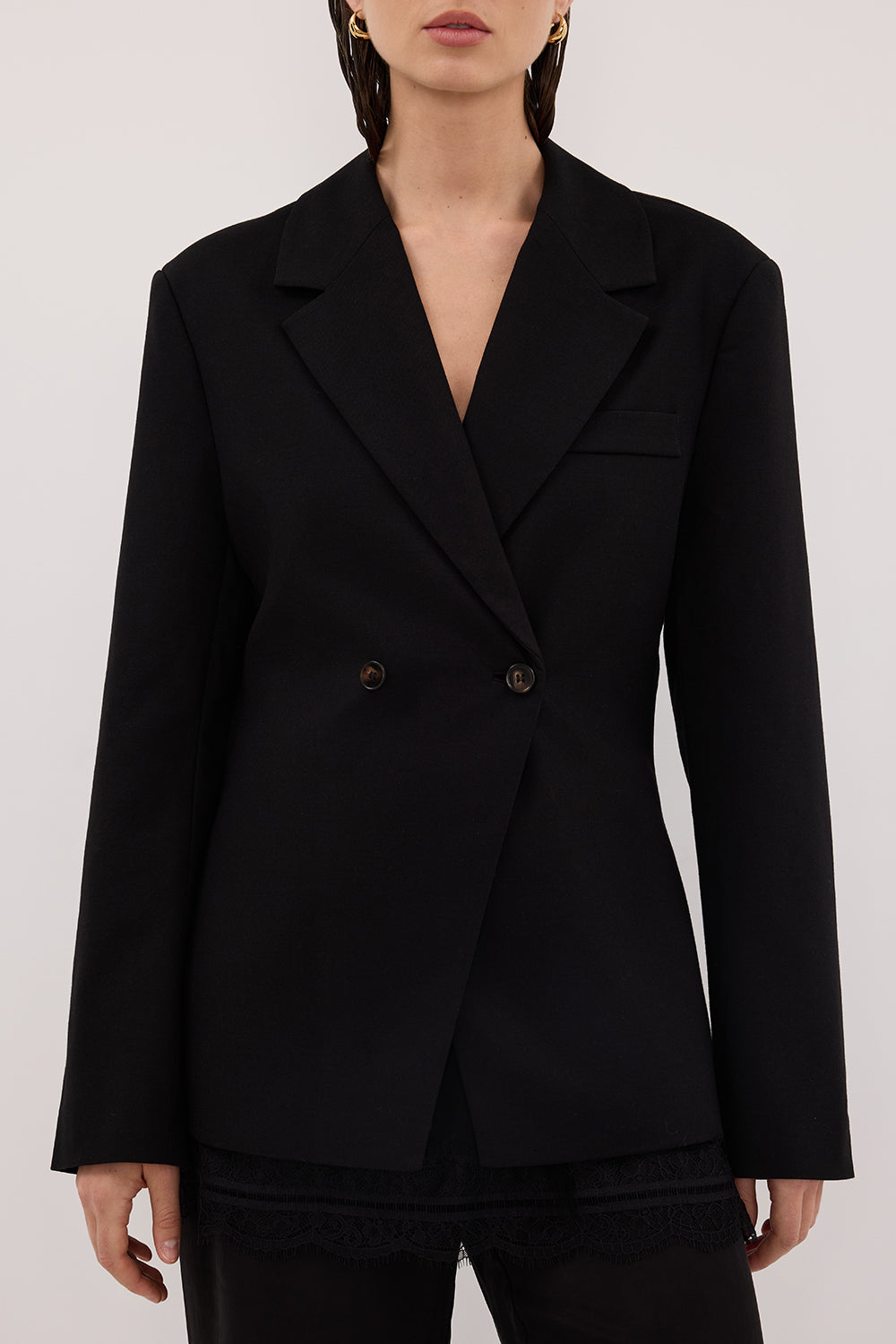 SURI BLACK CINCHED BLAZER