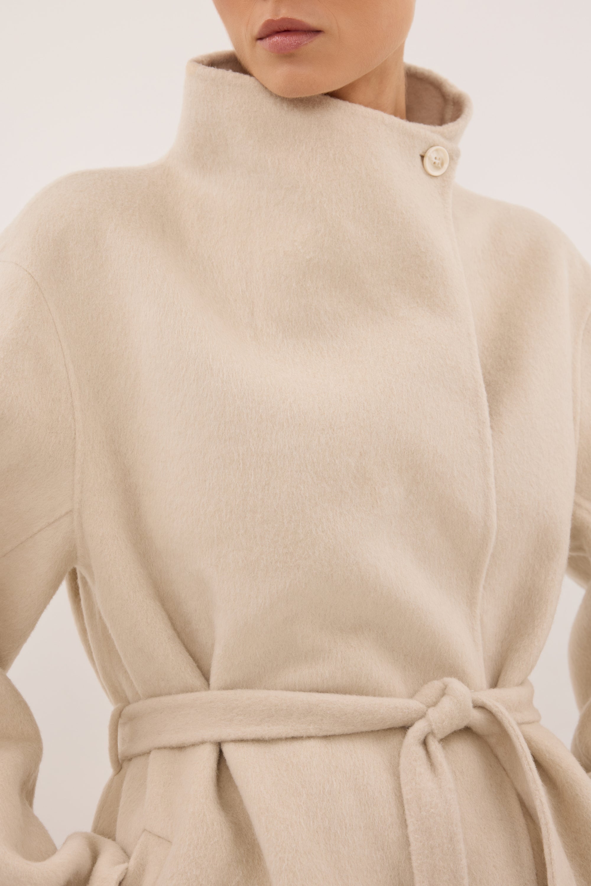 WREN BONE WOOL BLEND COAT