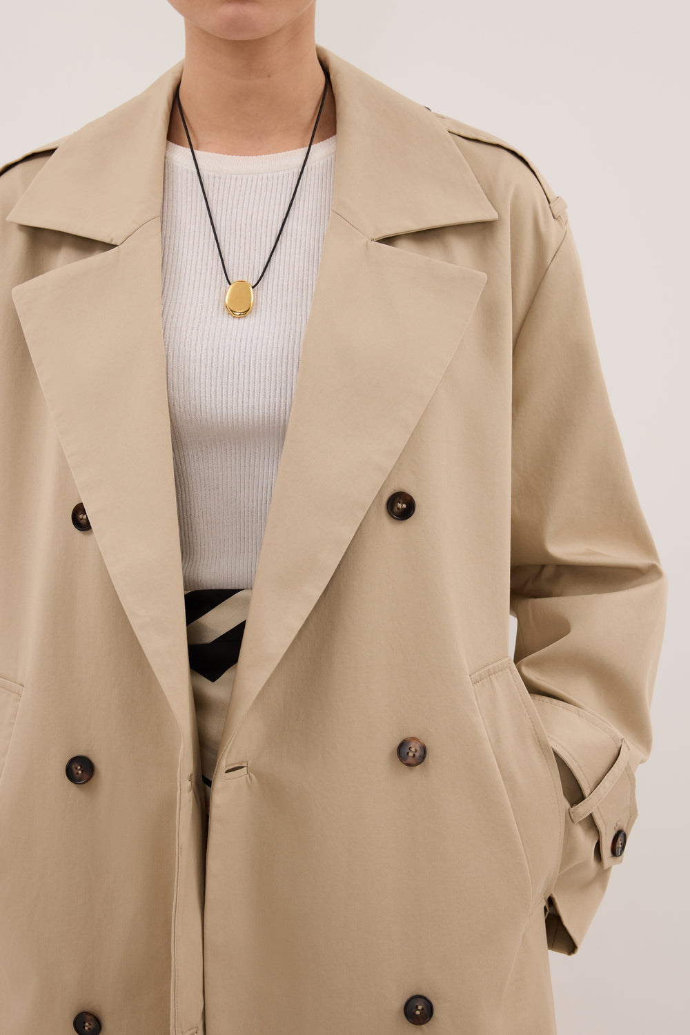 GABRIEL NATURAL BELTED TRENCH COAT