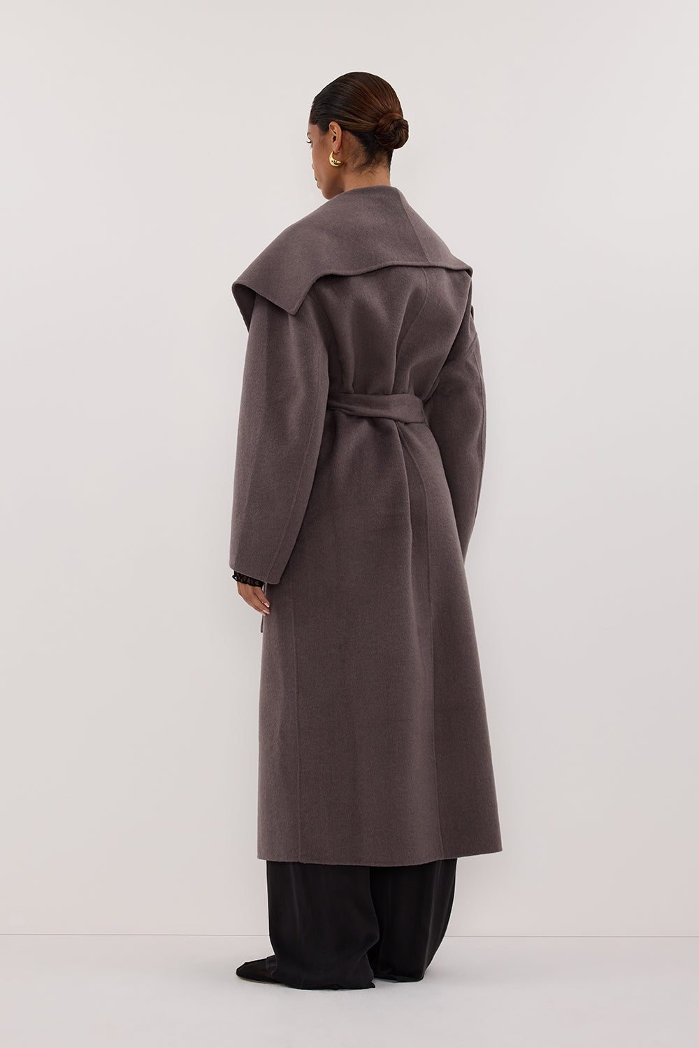 LUCIA TURKISH COFFEE OVERSIZED MARLE COAT