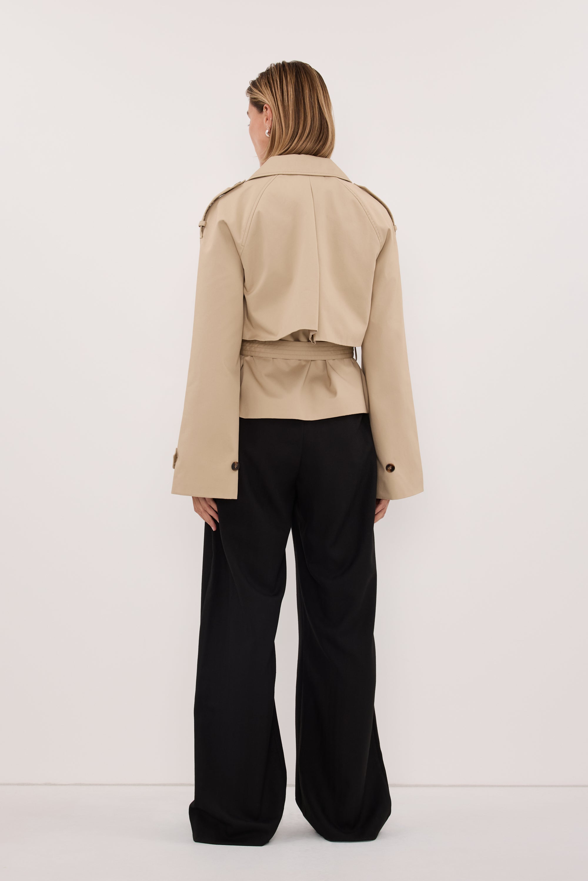 GABRIEL NATURAL CROPPED TRENCH COAT