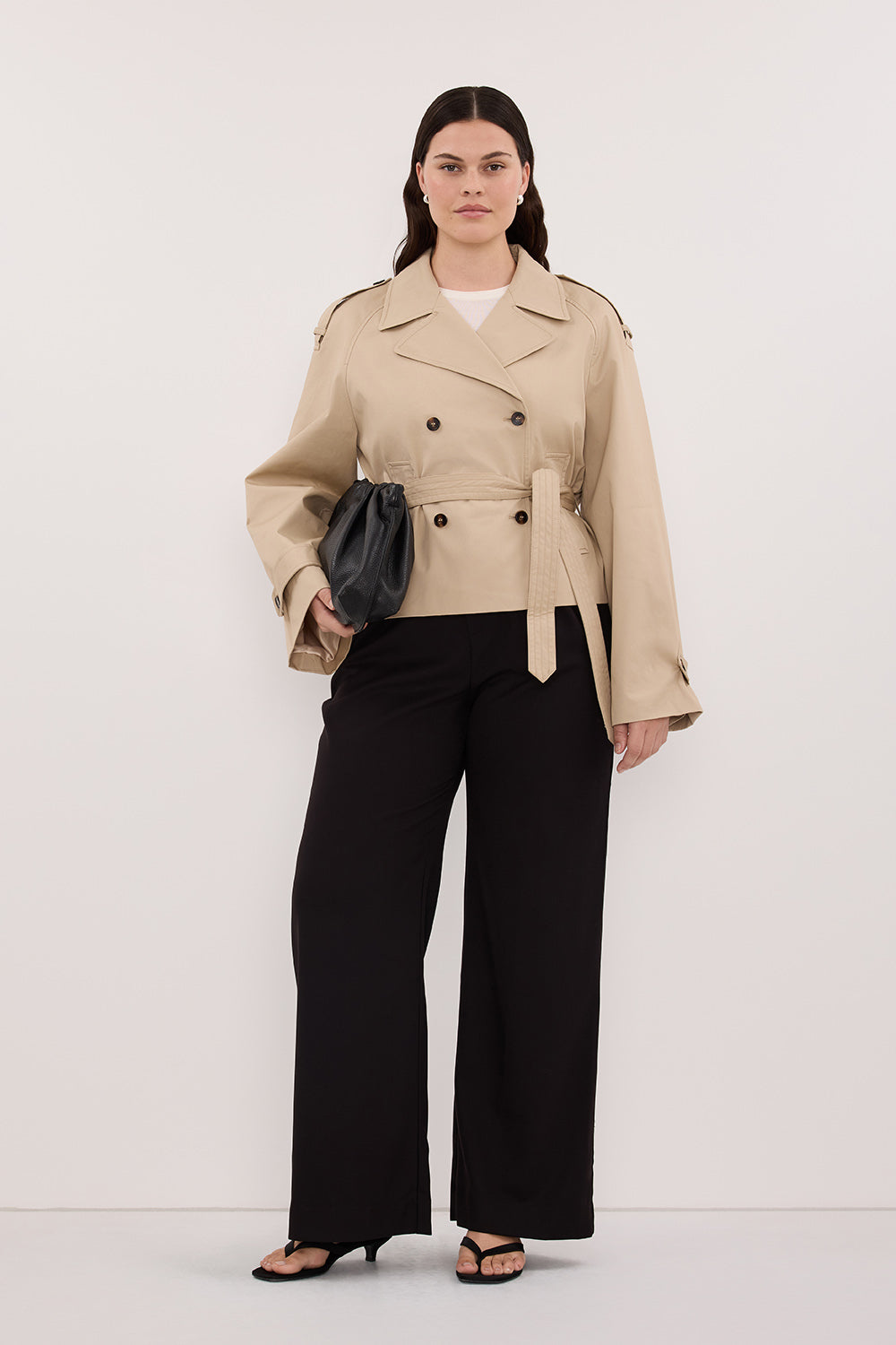GABRIEL NATURAL CROPPED TRENCH COAT