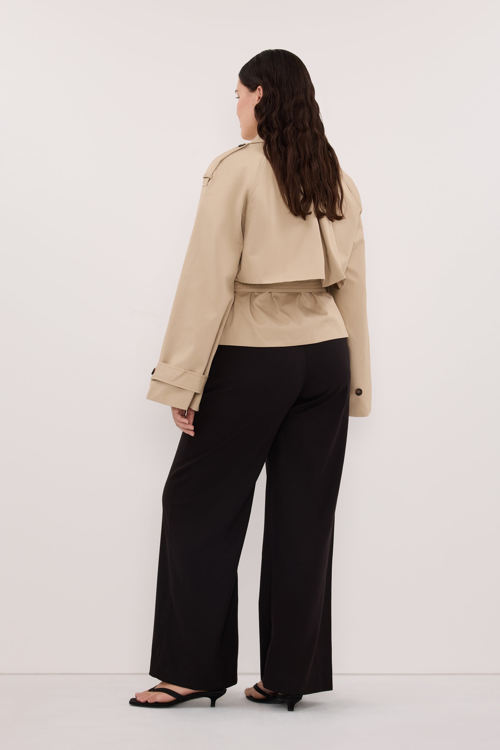 GABRIEL NATURAL CROPPED TRENCH COAT
