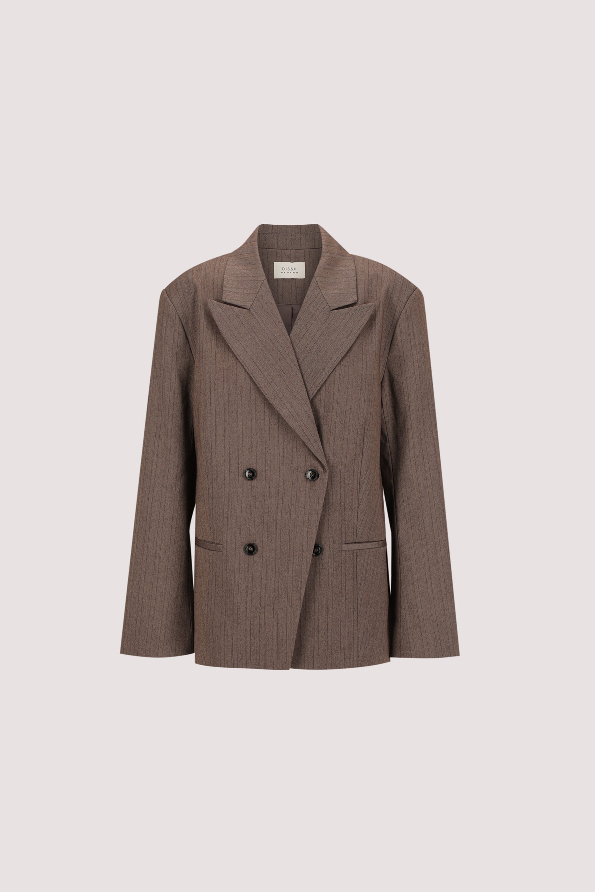 HAILEY CHOC OVERSIZED STRIPE TIE BLAZER