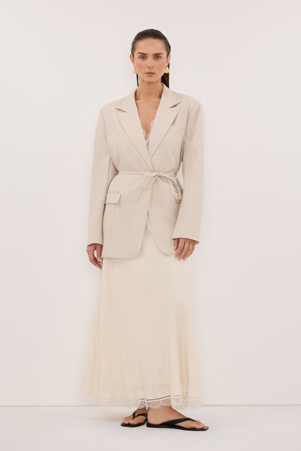 CYRUS NATURAL CINCHED BLAZER