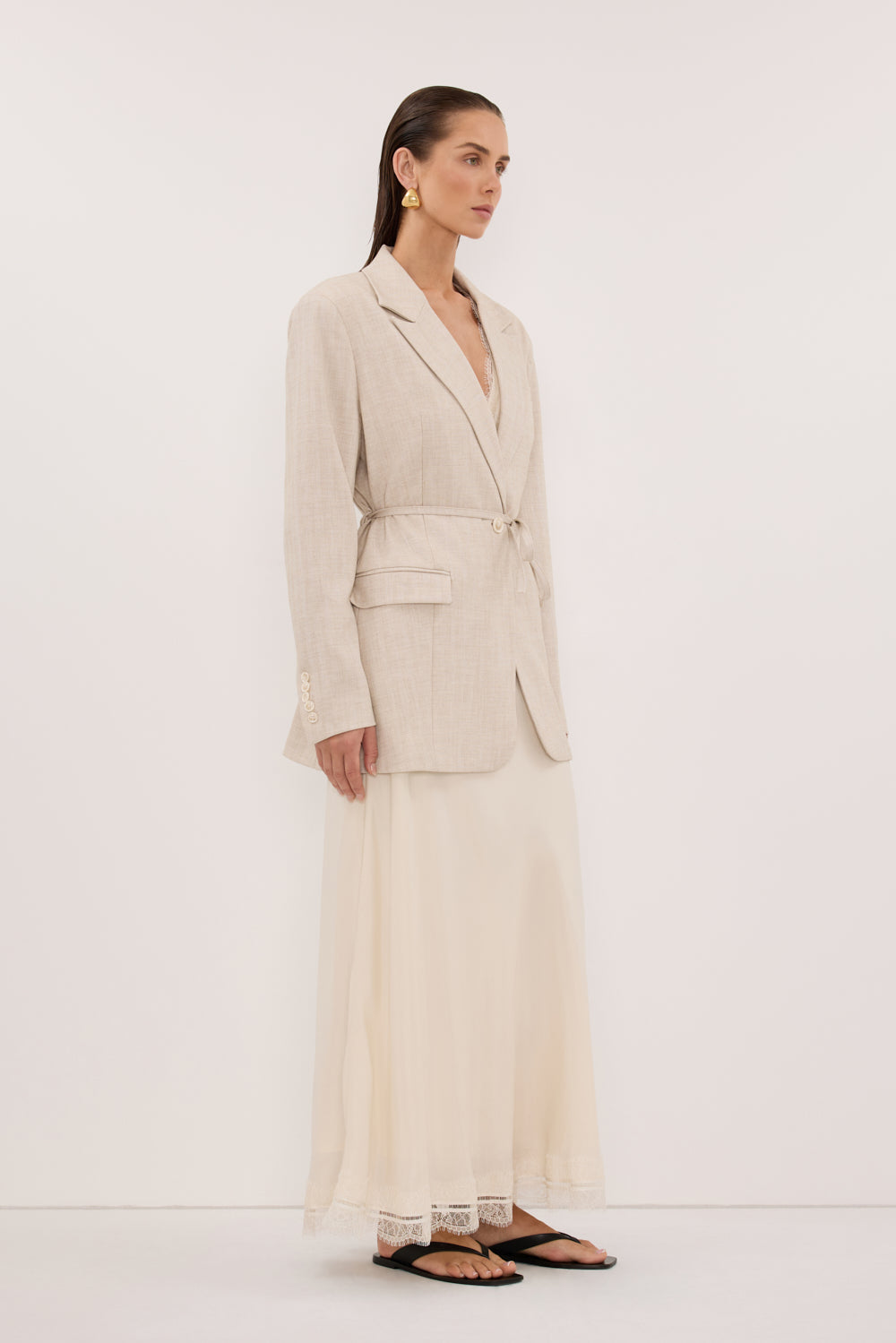 CYRUS NATURAL CINCHED BLAZER