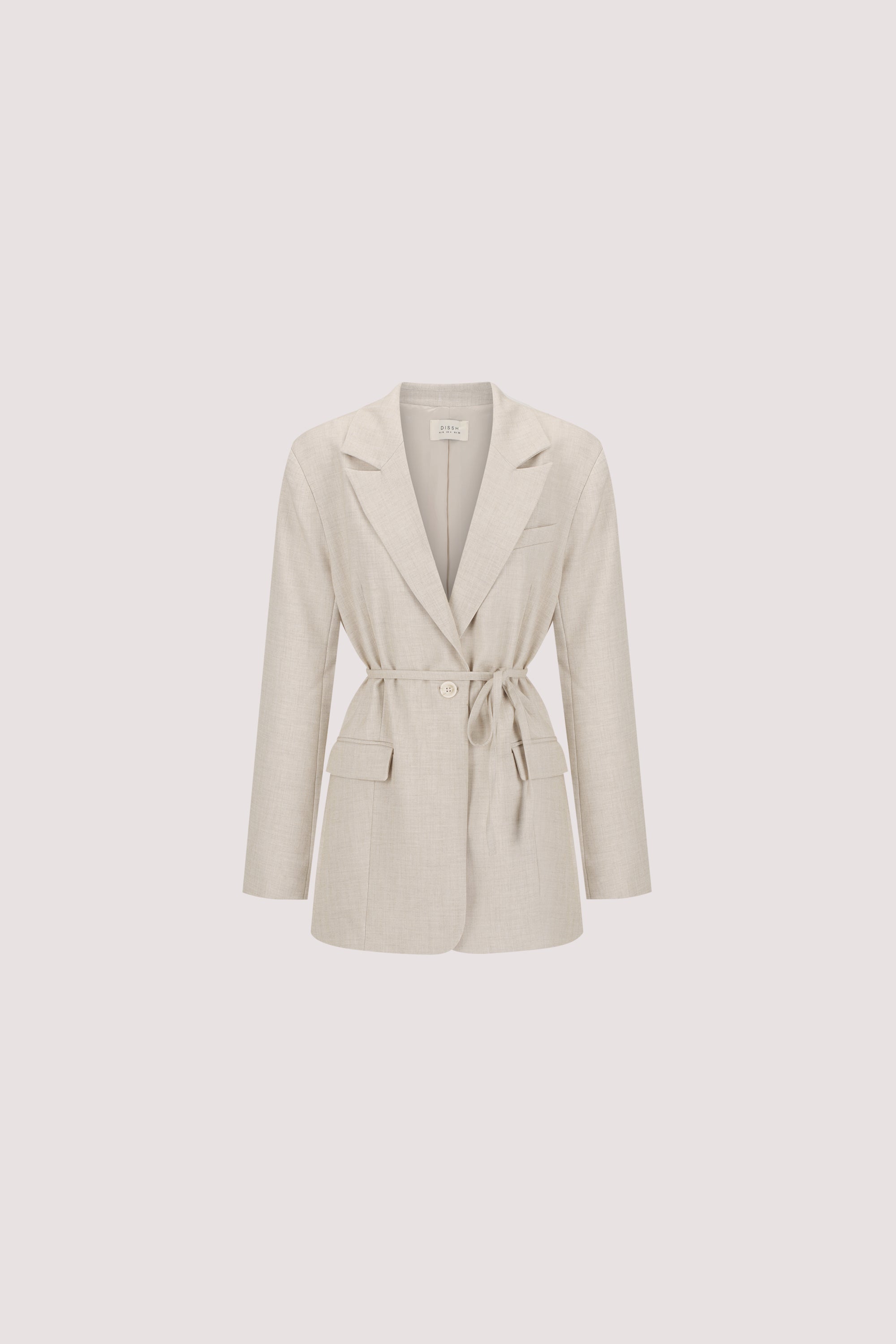 CYRUS NATURAL OVERSIZED TIE WAIST BLAZER