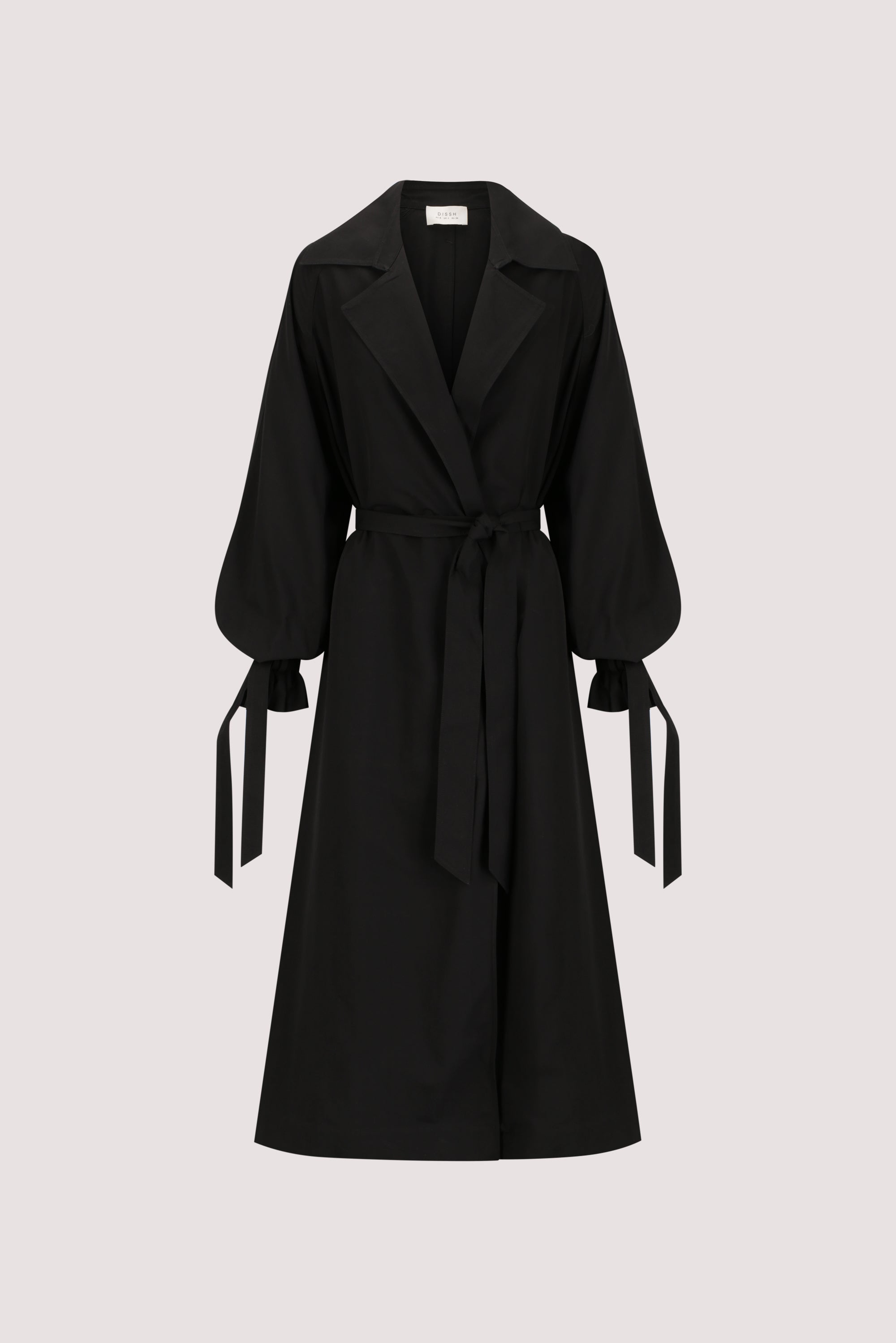 NINA BLACK LIGHTWEIGHT TRENCH COAT