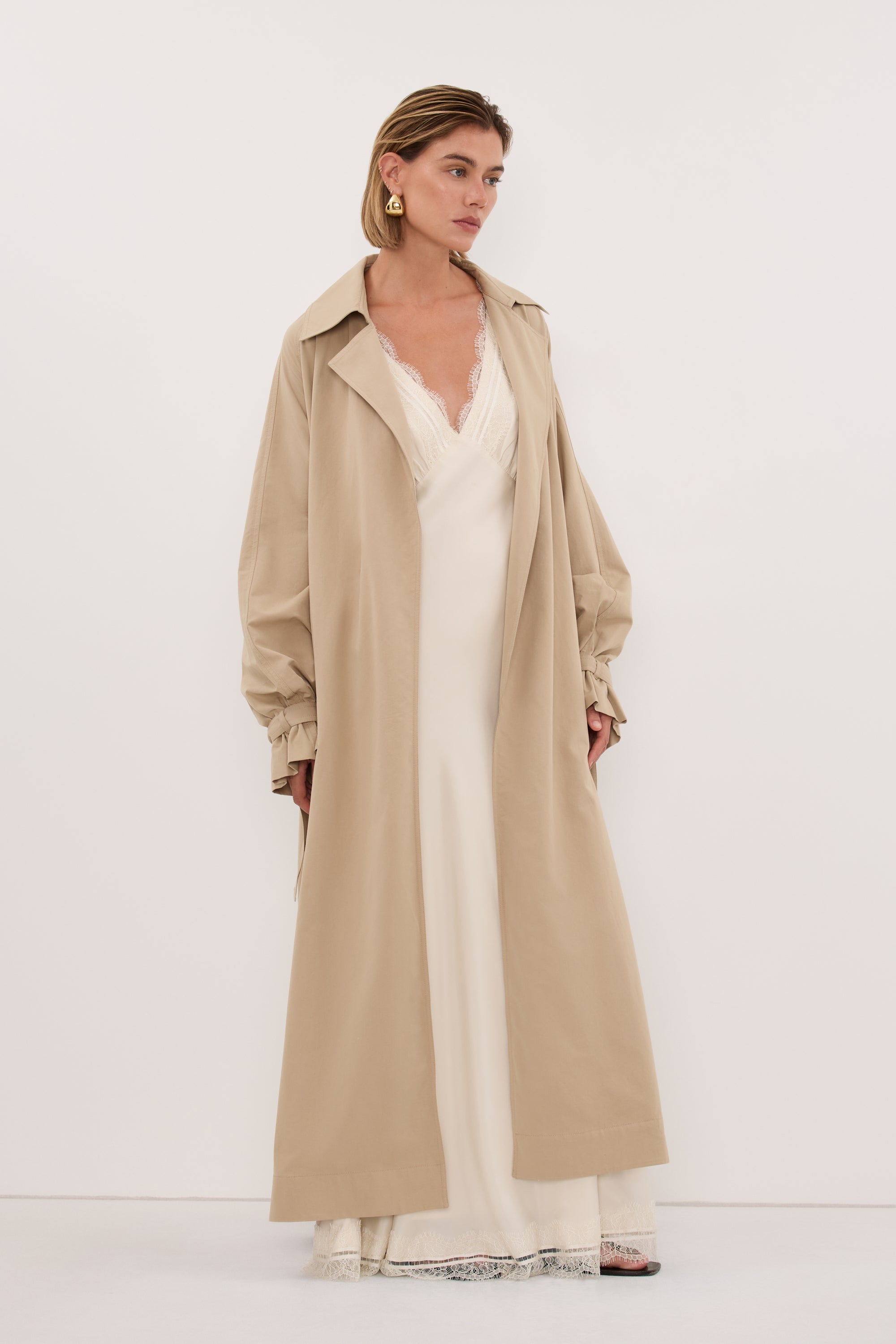 NINA STONE LIGHTWEIGHT TRENCH COAT