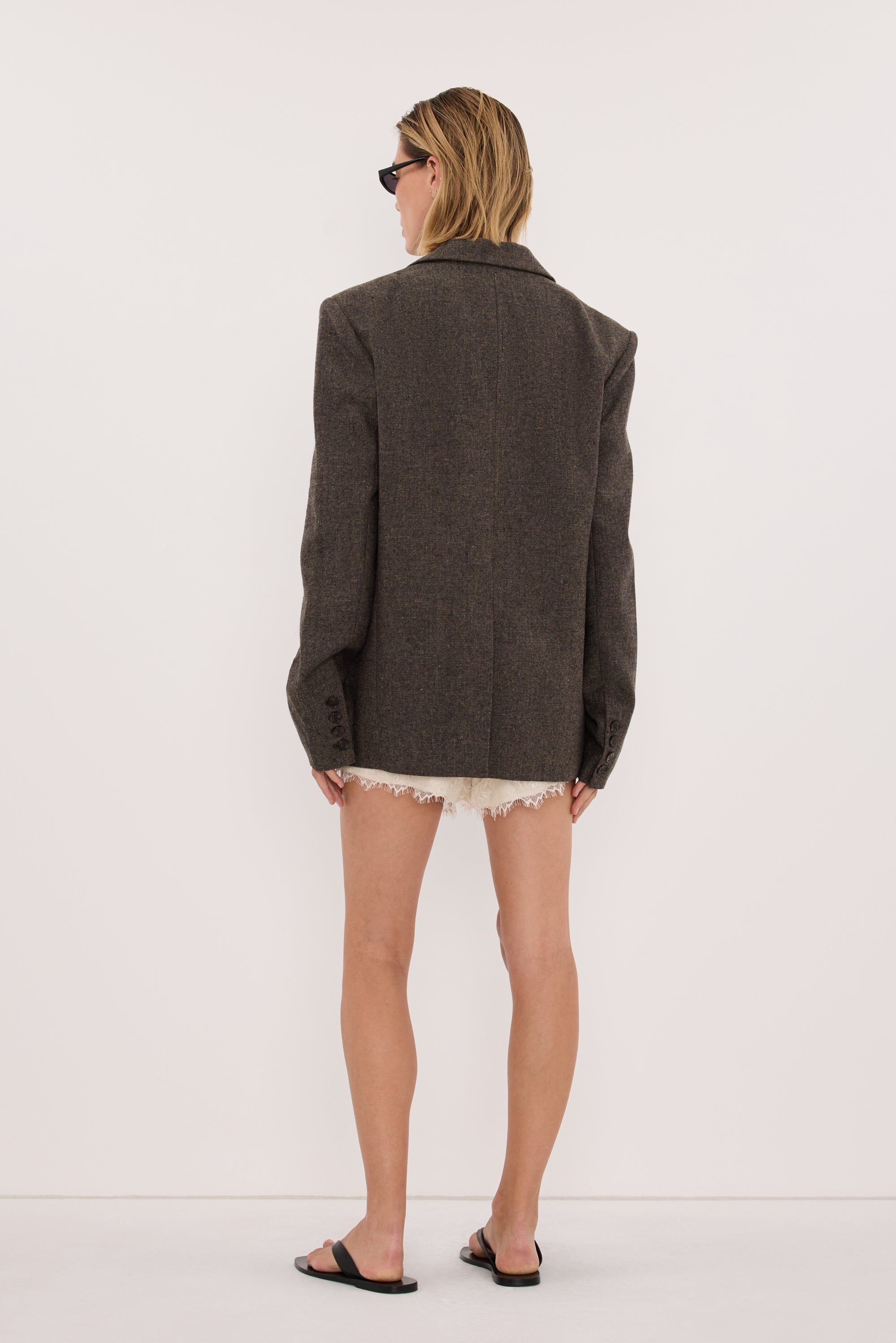 AMELIA MOCHA TEXTURED BLAZER