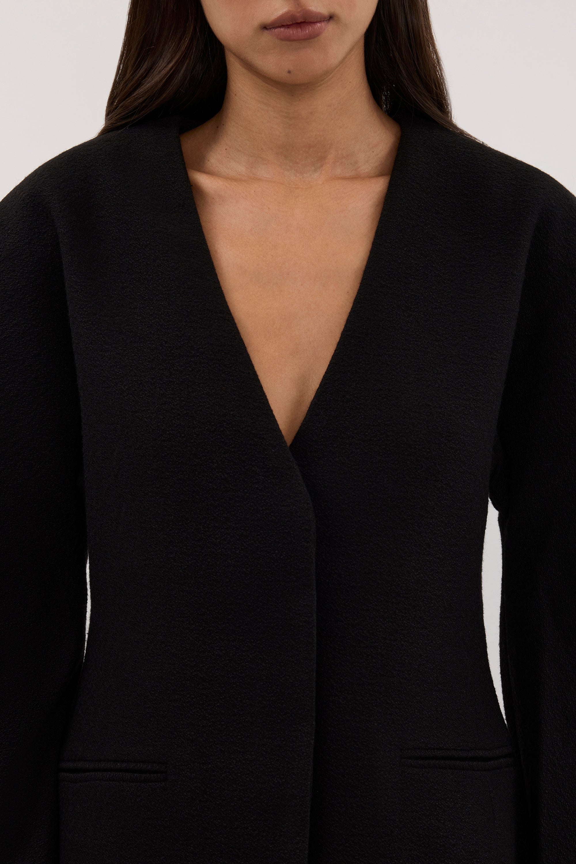 BOBBI BLACK BOUCLE COCOON BLAZER