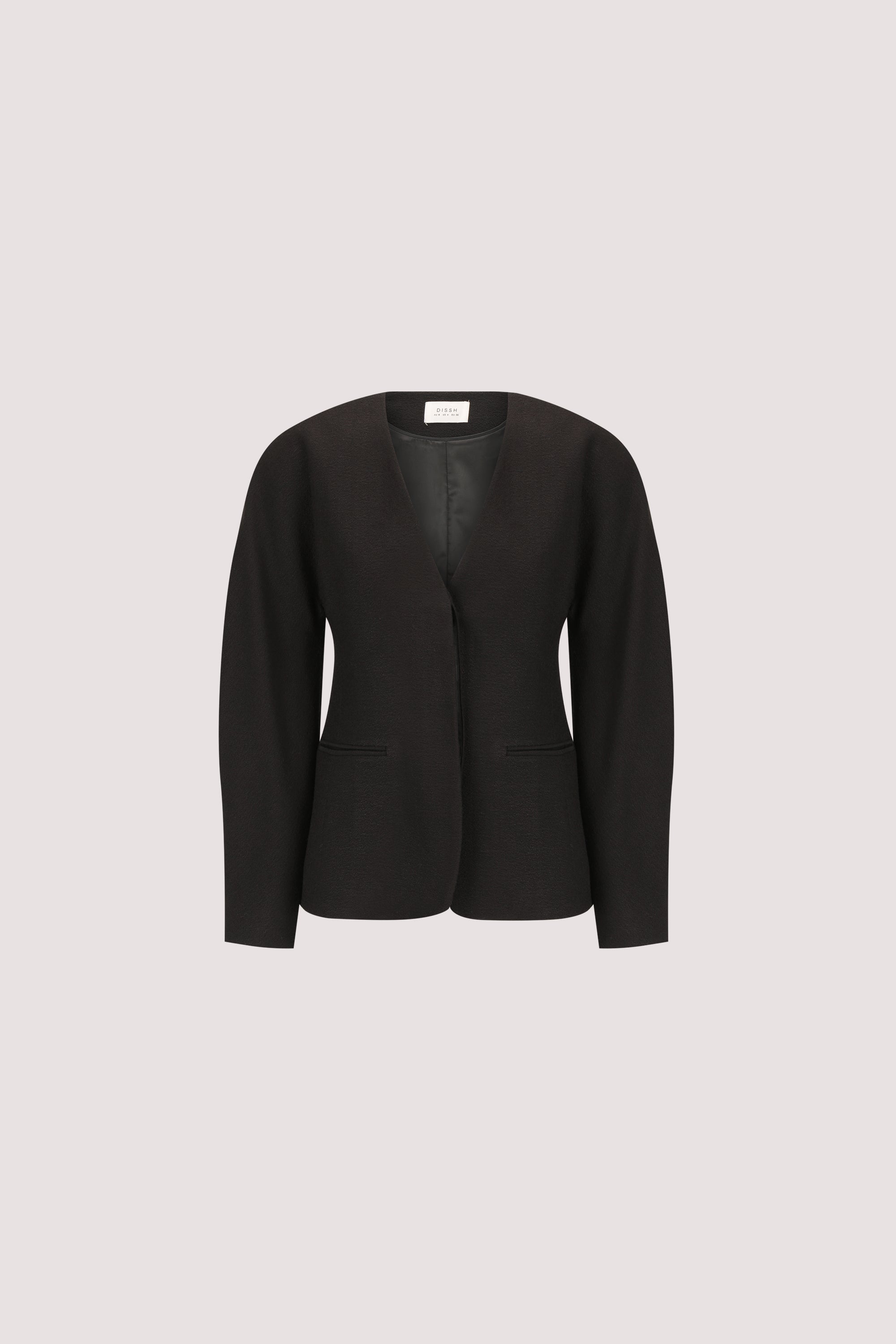 BOBBI BLACK BOUCLE COCOON BLAZER