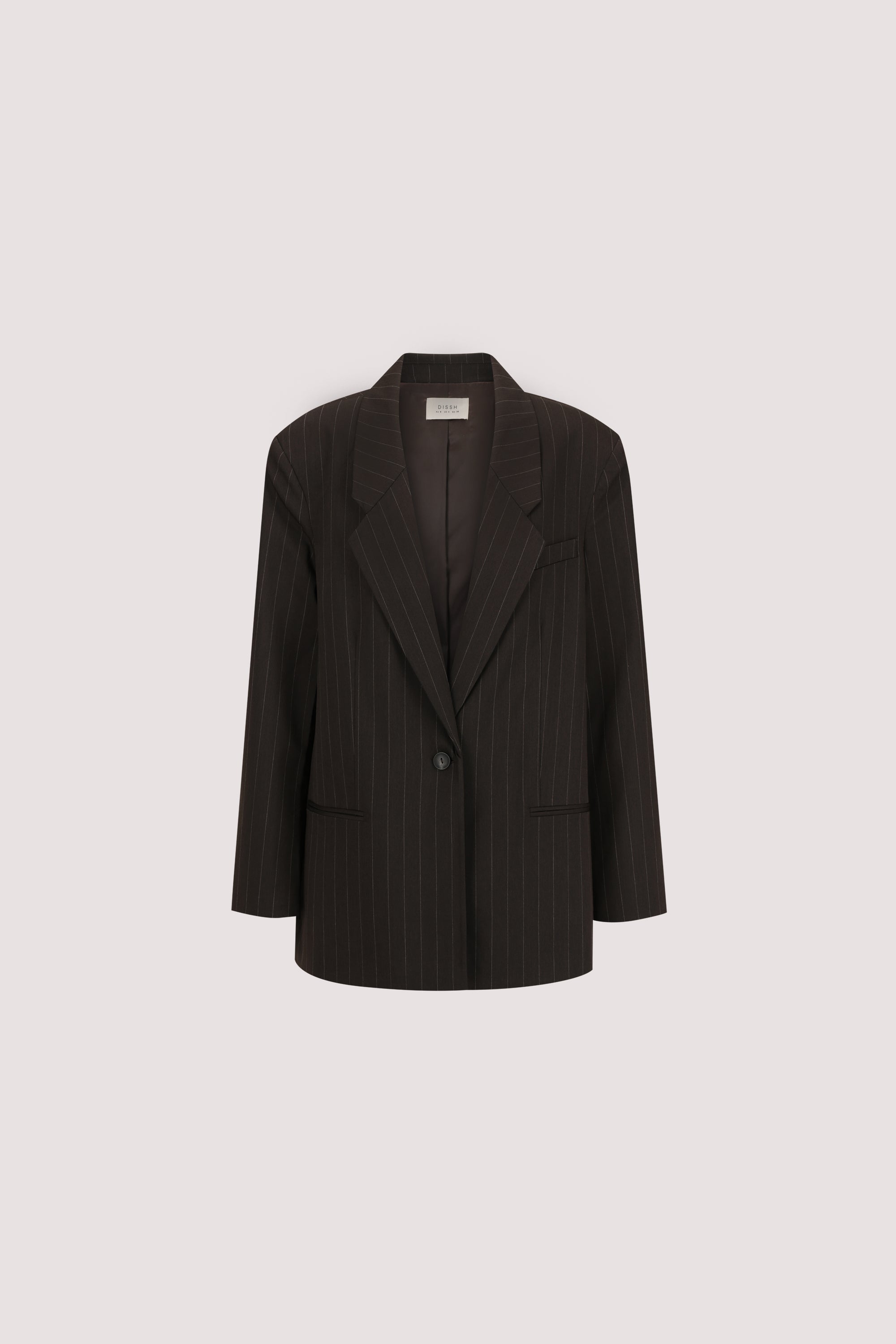 SIAN PEAT CHOC STRIPE OVERSIZED BLAZER