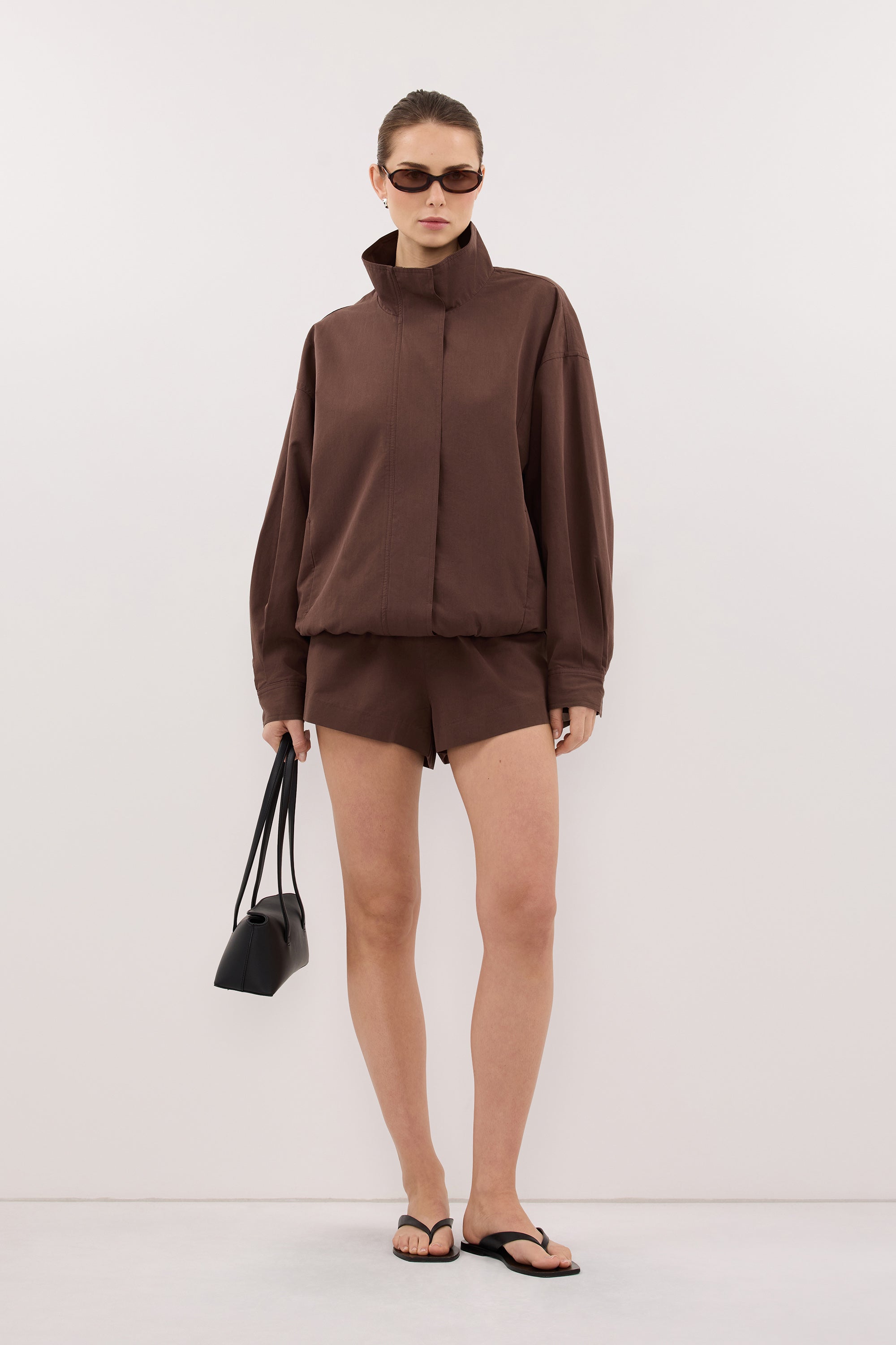 RORY MILK CHOC LIGHTWEIGHT TRACK JACKET