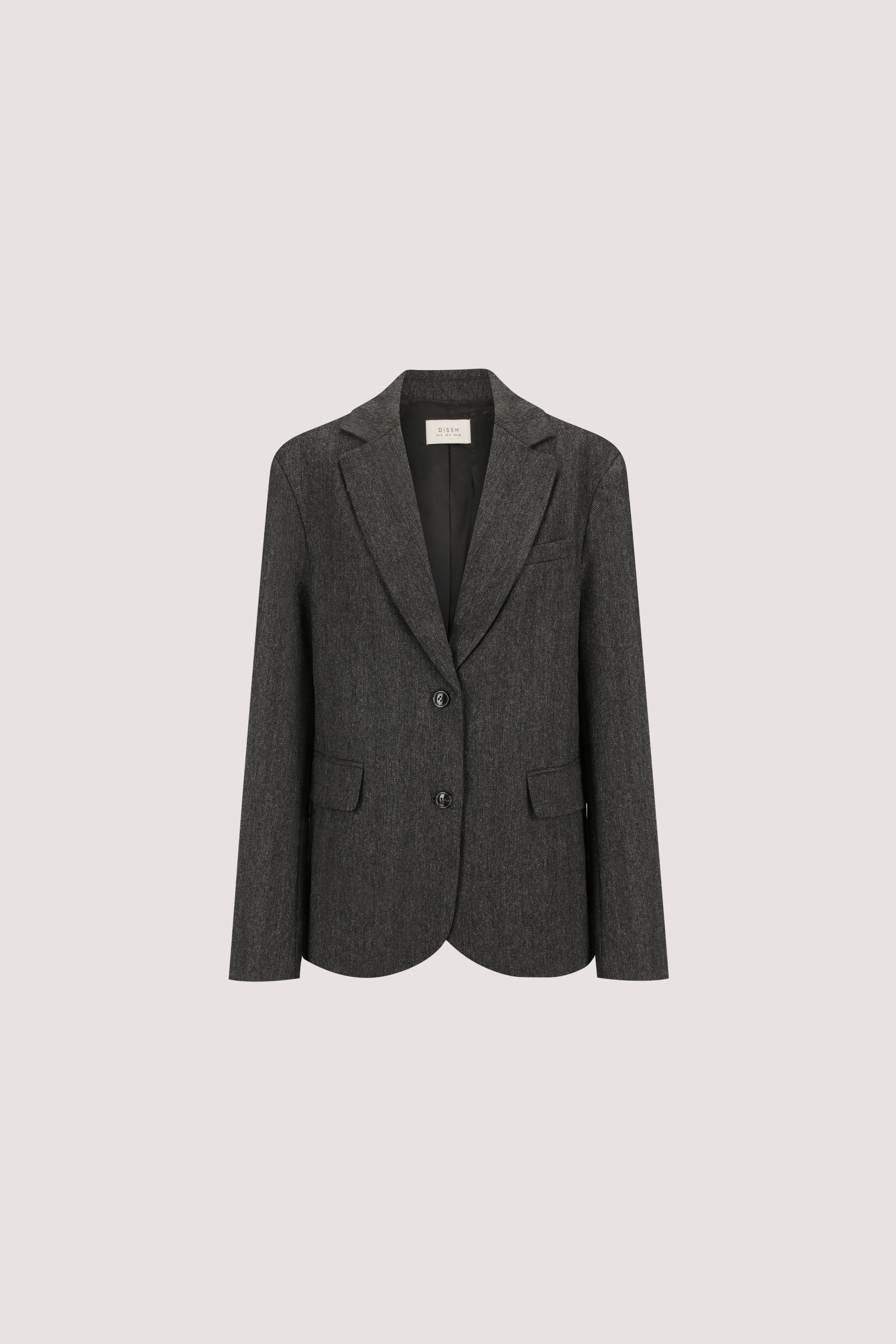 SOFIA DARK GREY OVERSIZED TEXTURED BLAZER