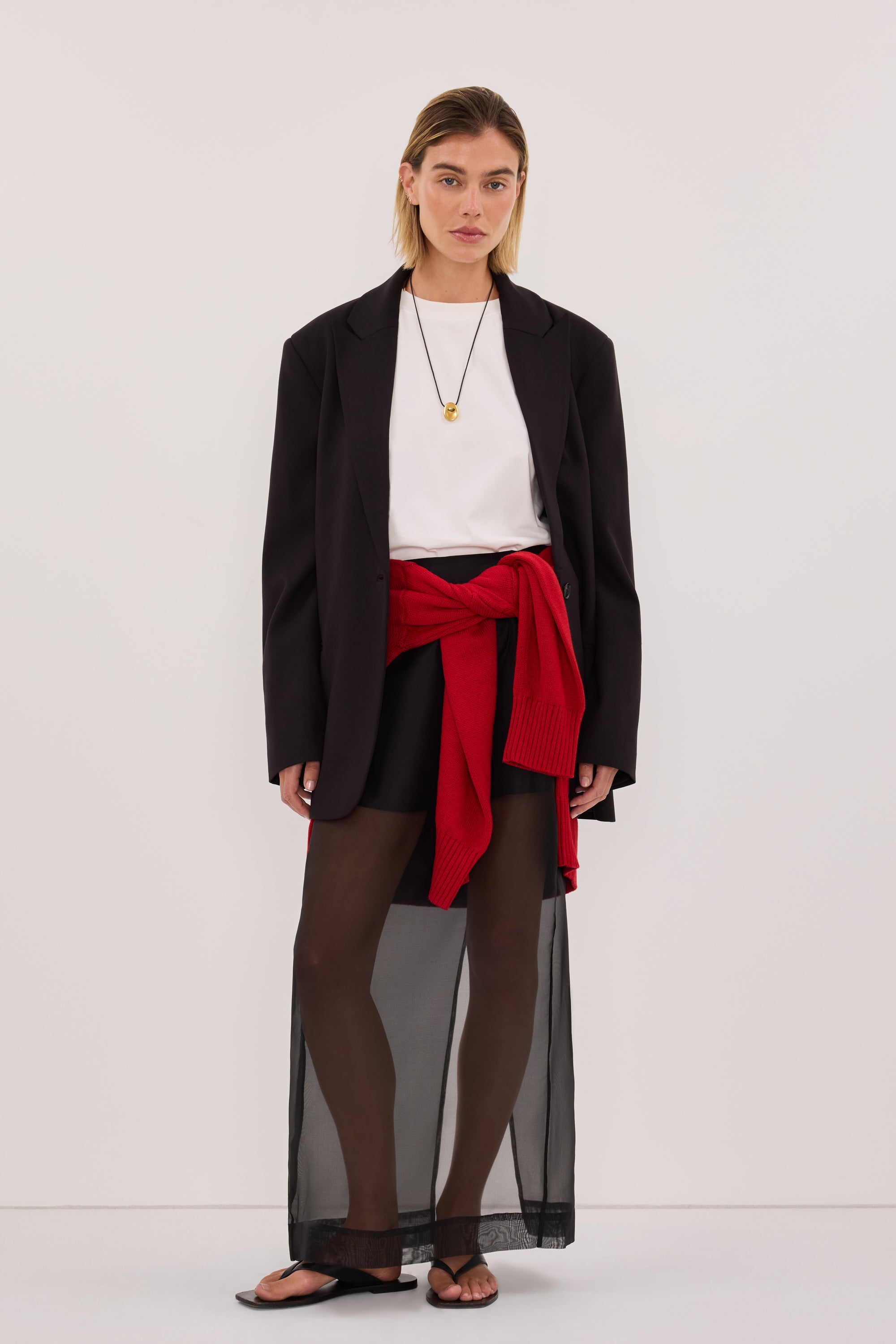 Harley 2.0 Oversized Blazer in Black By DISSH