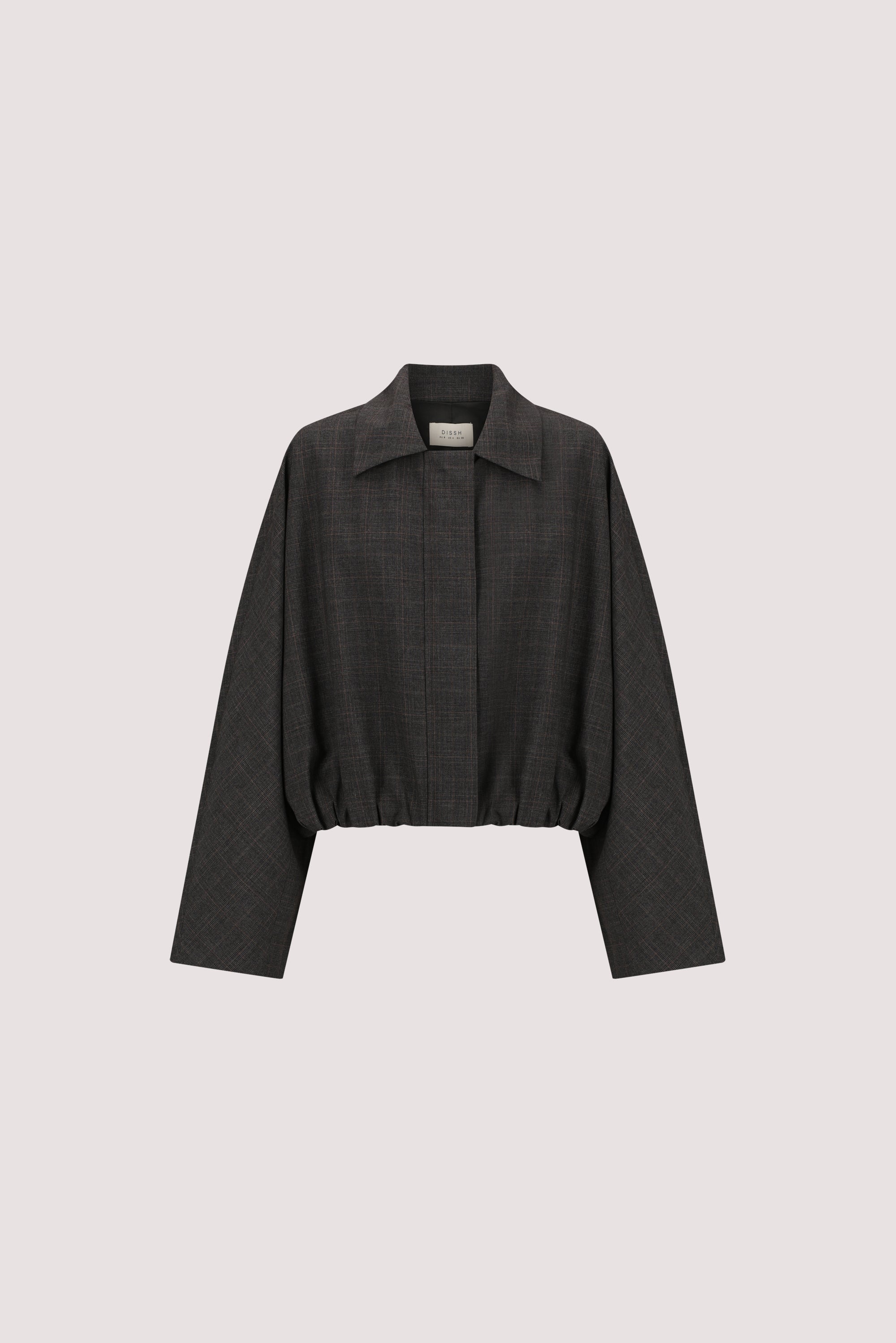 MARCO GREY PLAID BOMBER JACKET