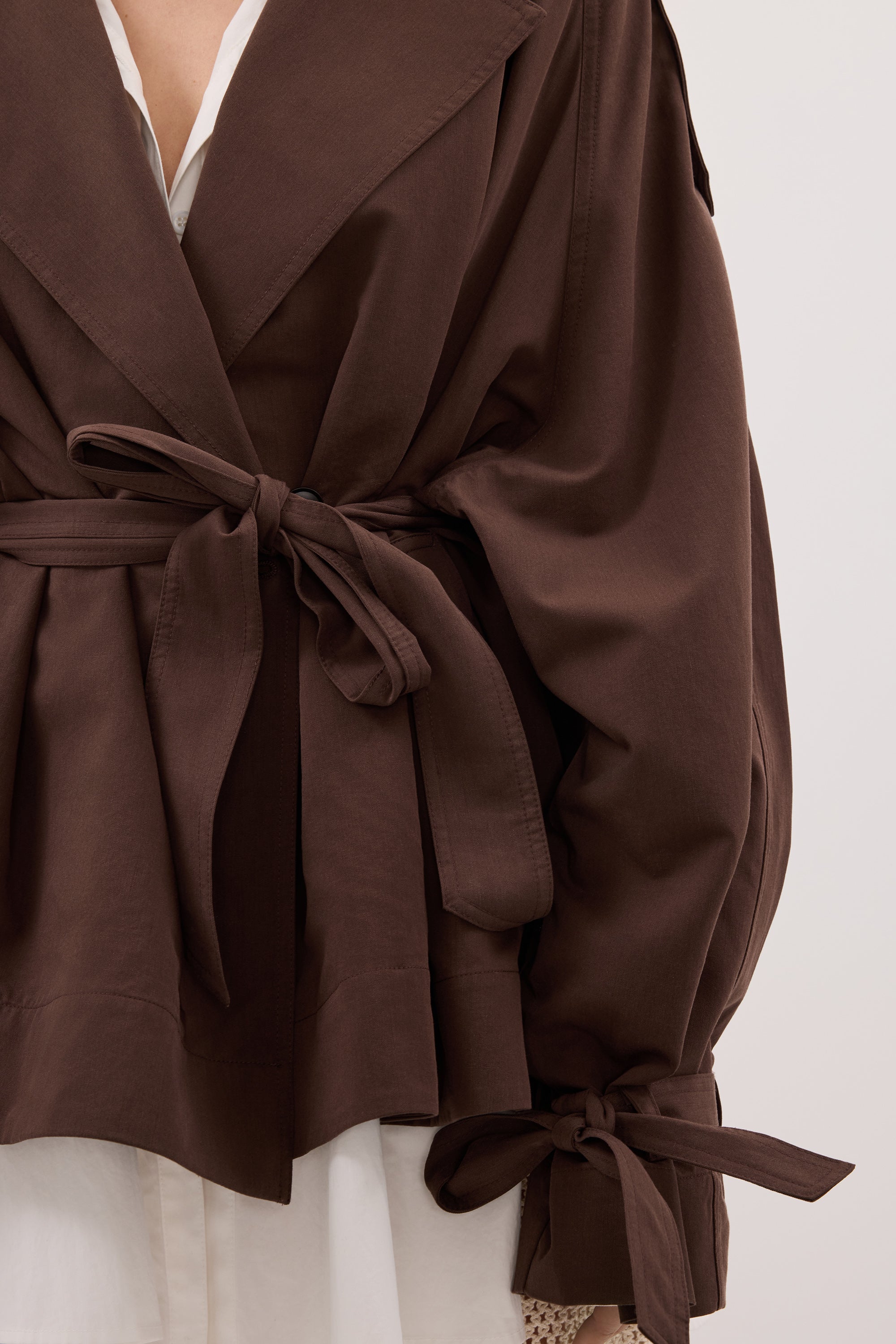 NINA MILK CHOC LIGHTWEIGHT MINI TRENCH