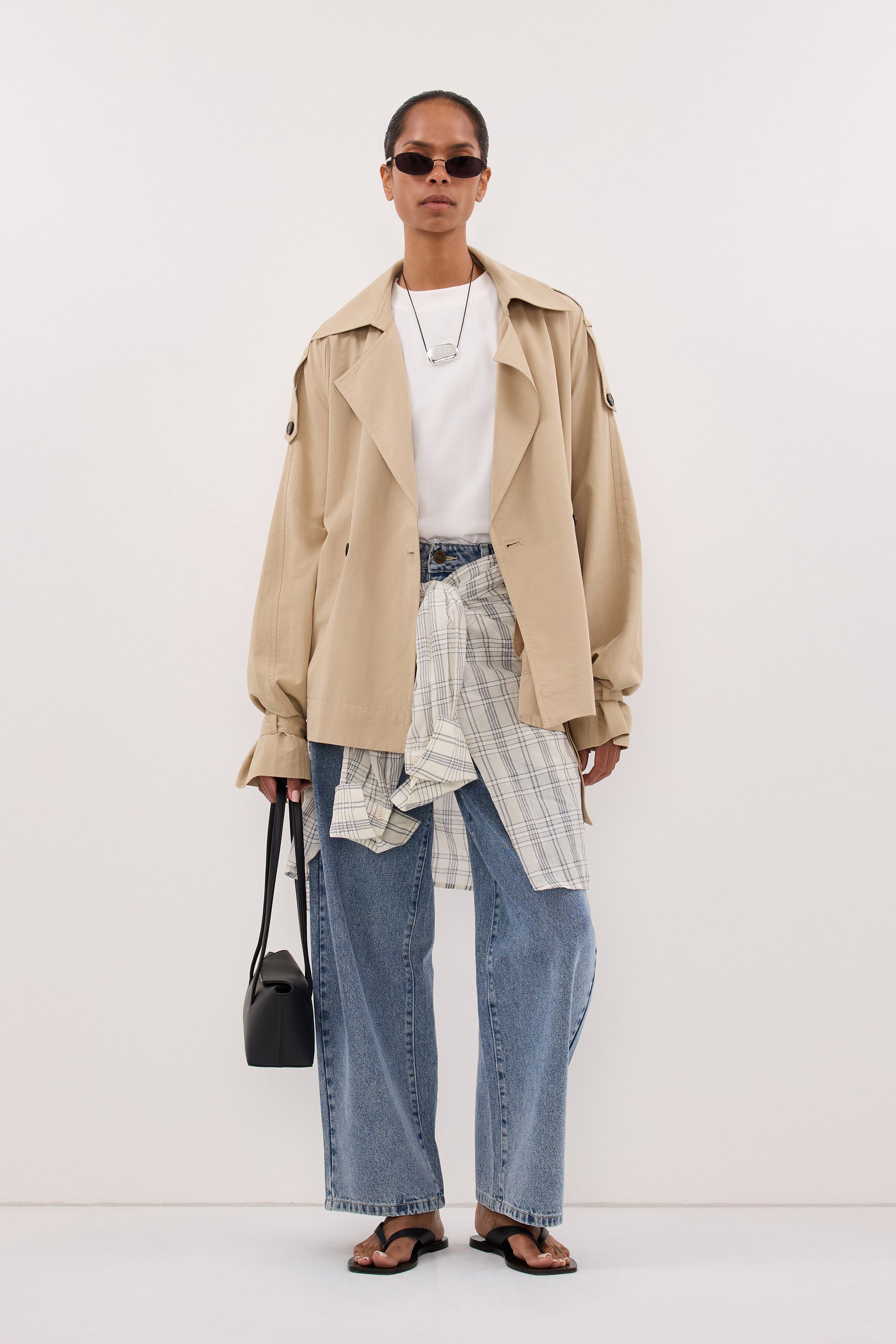 新品POOLDE Contoured mini trench NINA STONE LIGHTWEIGHT MINI TRENCH – DISSH