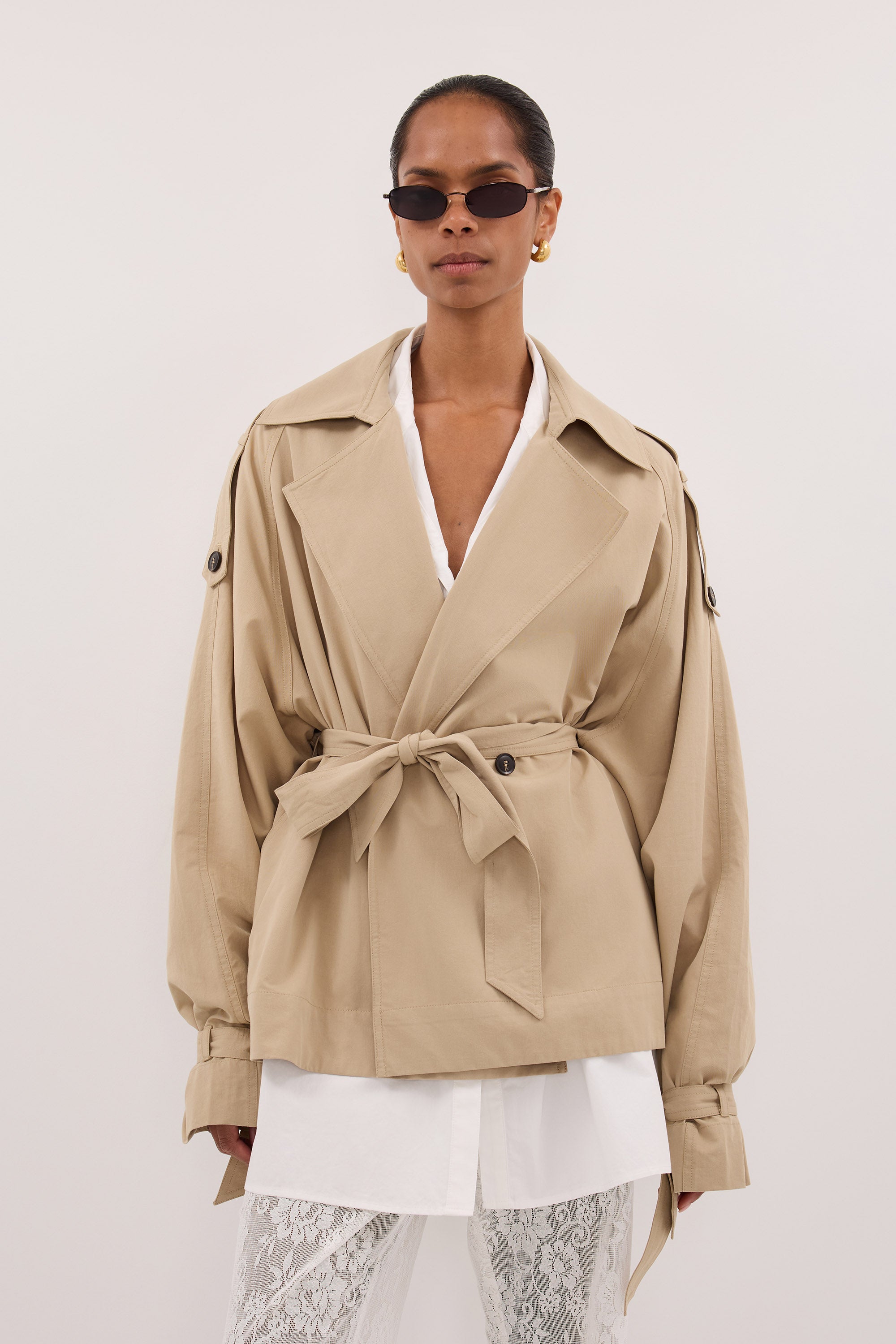 NINA STONE LIGHTWEIGHT MINI TRENCH